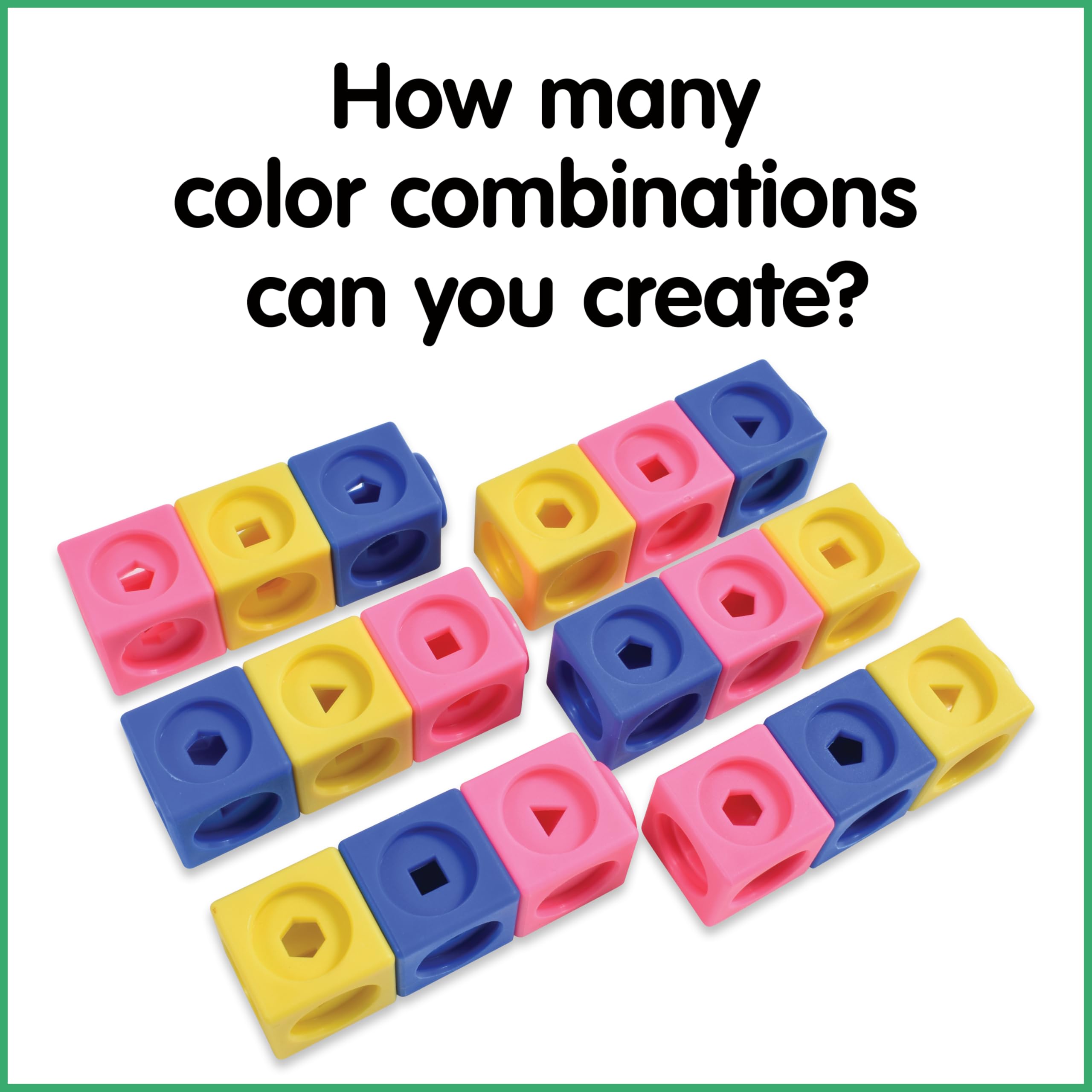 EDX Education Math Cubes – 100-teiliges Verbindungswürfel-Set für frühes Lernen 18