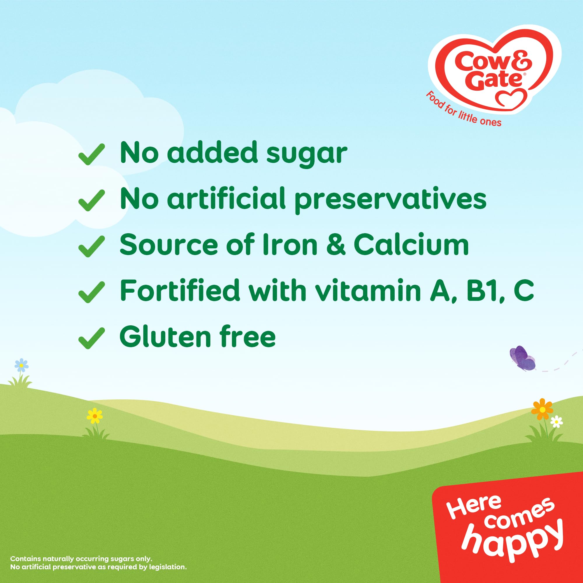 Cow &amp; Gate Bananenbrei Babybrei für 4–6+ Monate – 125 g 4