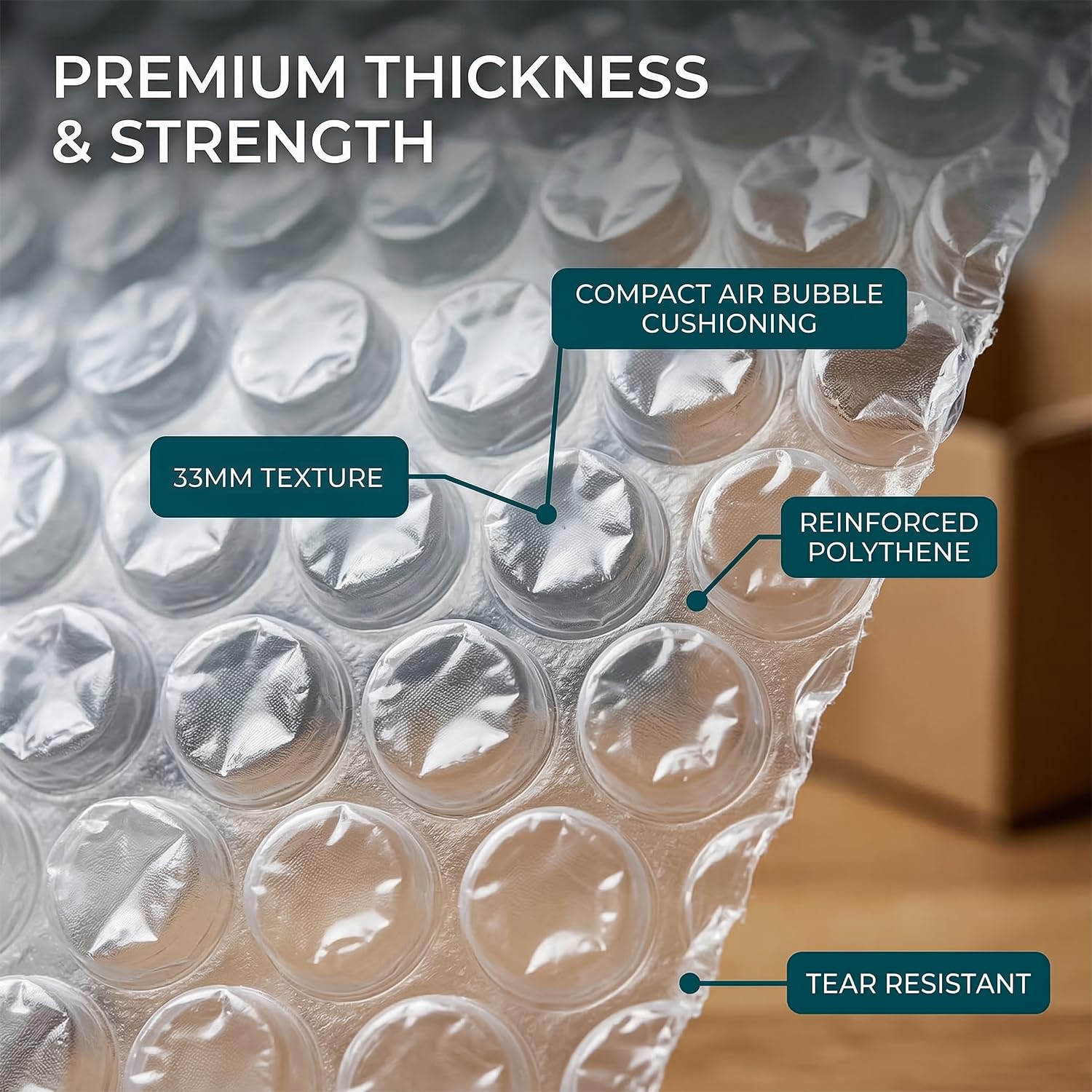Inkspire Bubble Wrap Roll - 300mm x 10m | Heavy Duty Strength | Eco-Friendly & Reusable 4