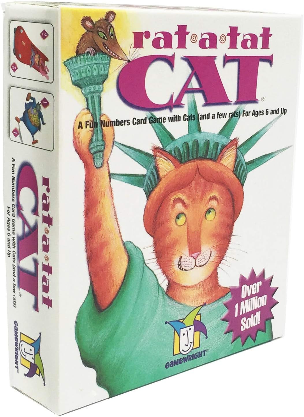 Gamewright Rat-a-tat Cat Card Game | Family Strategy Game for 2-6 Players | Ages 6+