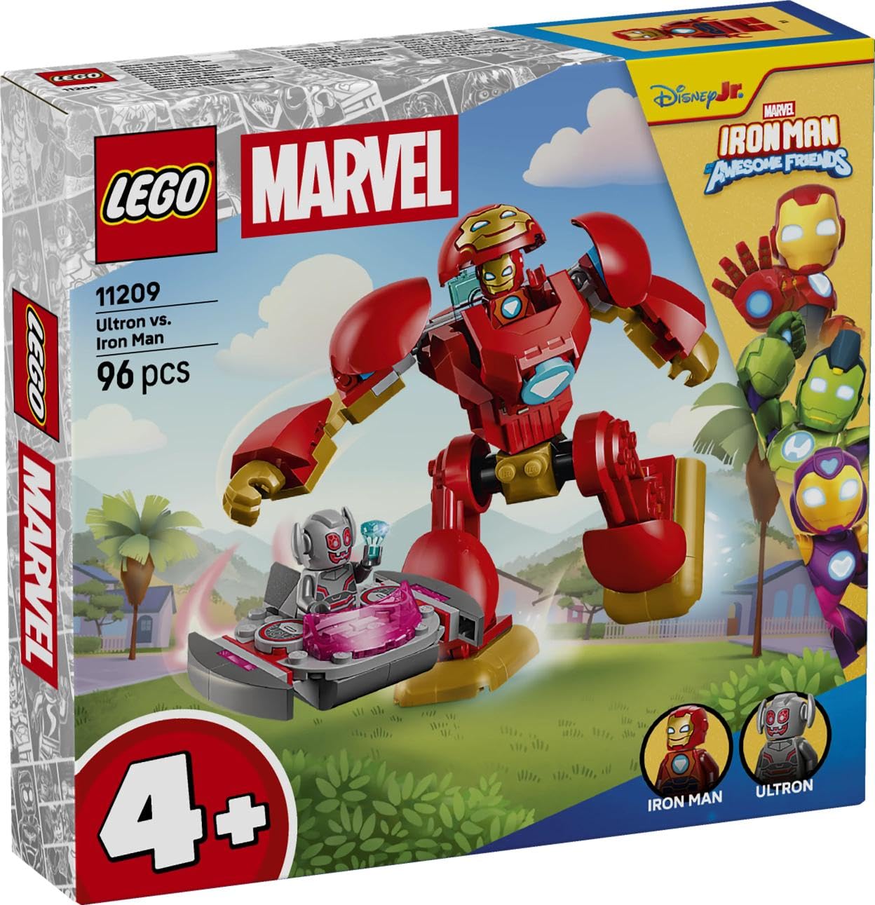 LEGO Marvel Ultron vs. Iron Man Building Set | Ages 4+ | Includes 2 Minifigures & Mech 6