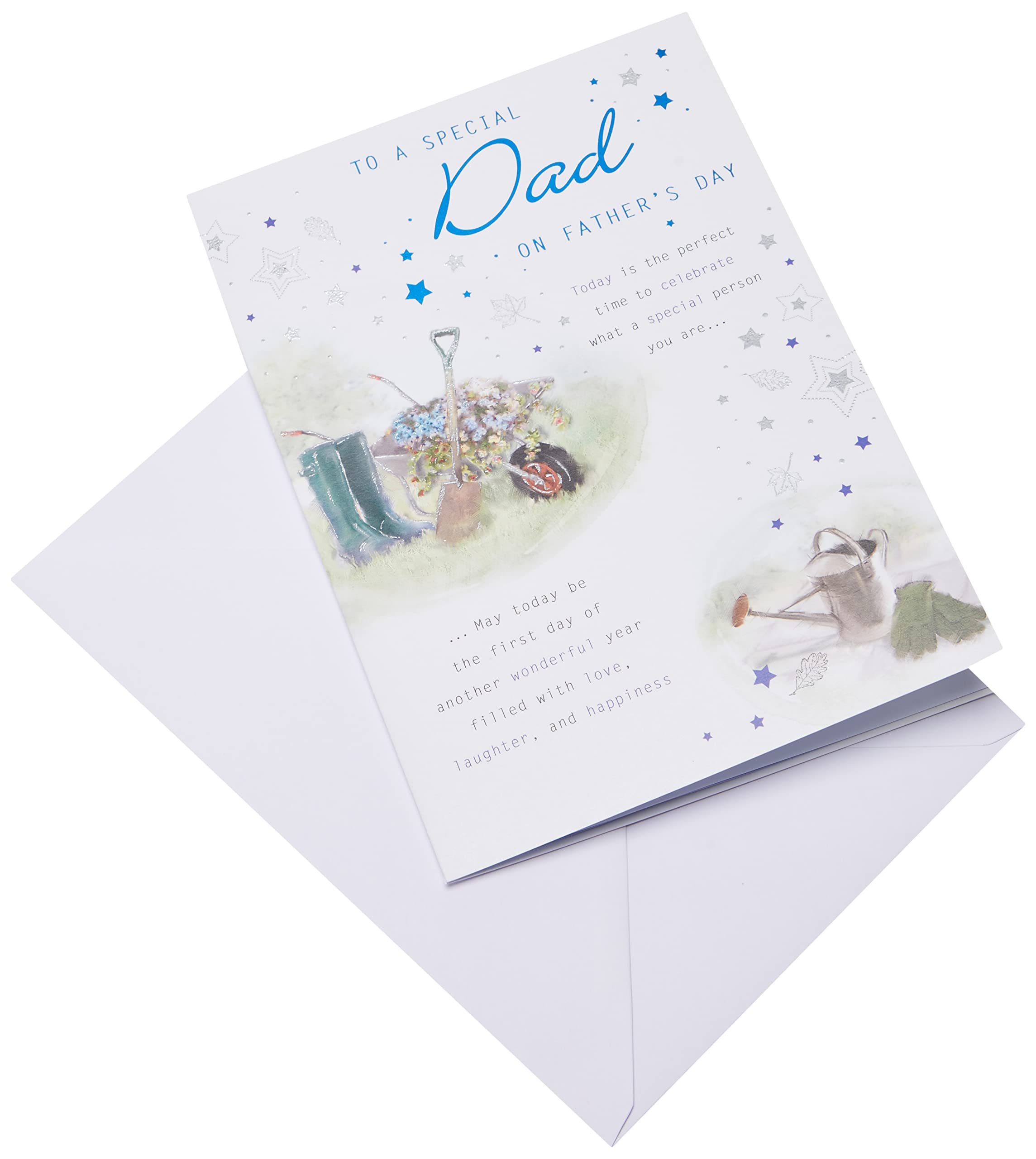 Piccadilly Greetings Dad Father's Day Card | 10 x 7 Inches | White 2