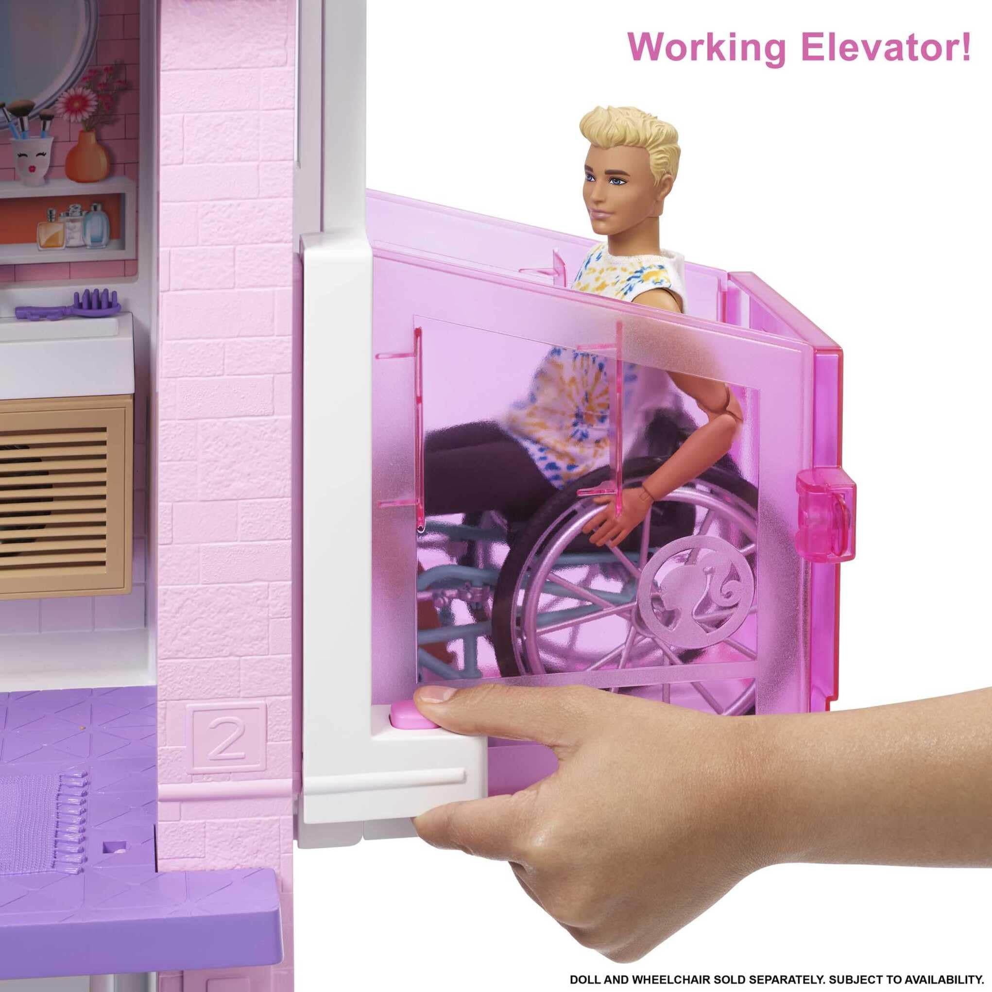 Barbie Dreamhouse - 10 Play Areas | 75+ Pieces | Working Elevator | Ages 3+ 4