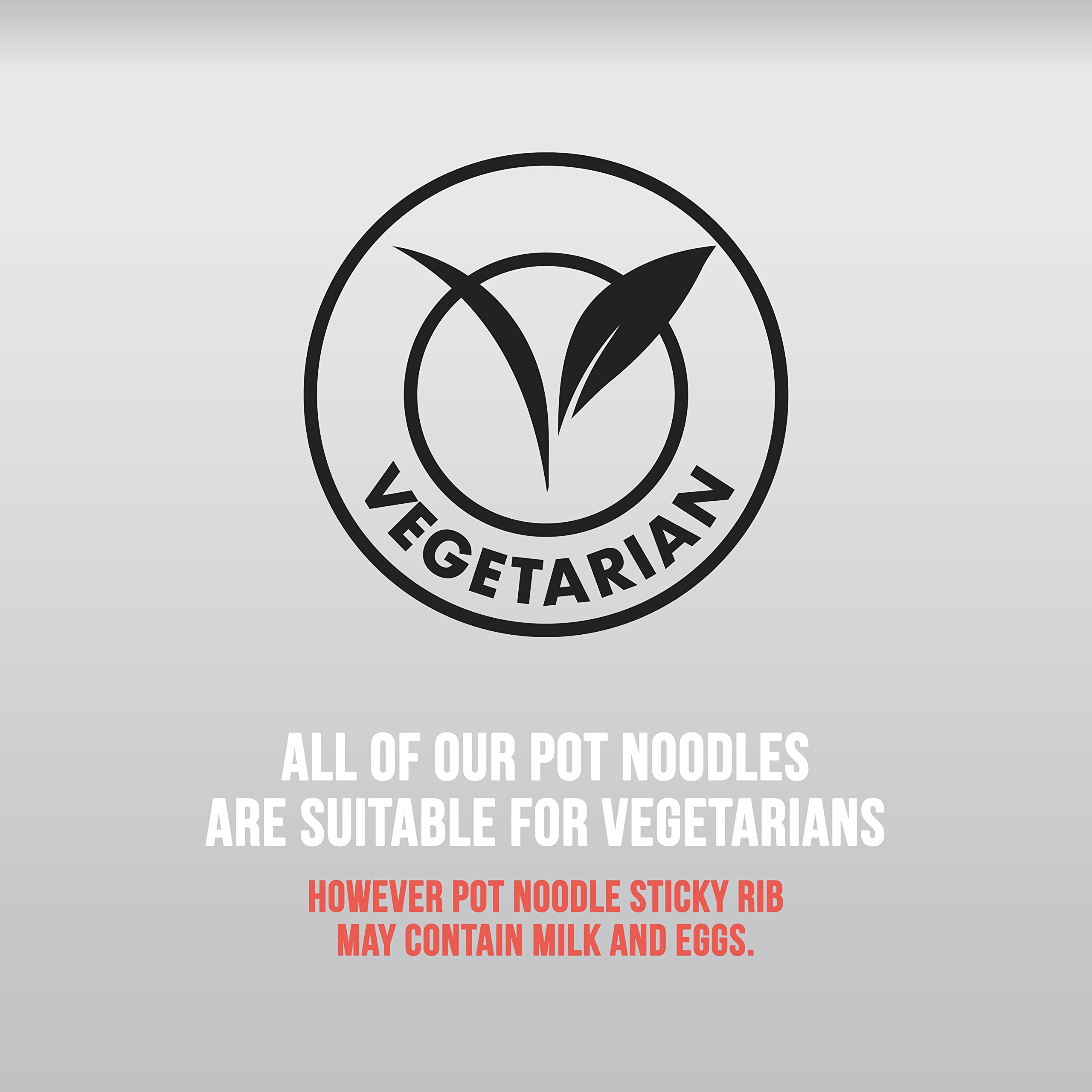 Pot Noodle Sticky Rib King Pot Instant Vegetarian Noodles | 114g King Size Pot 5
