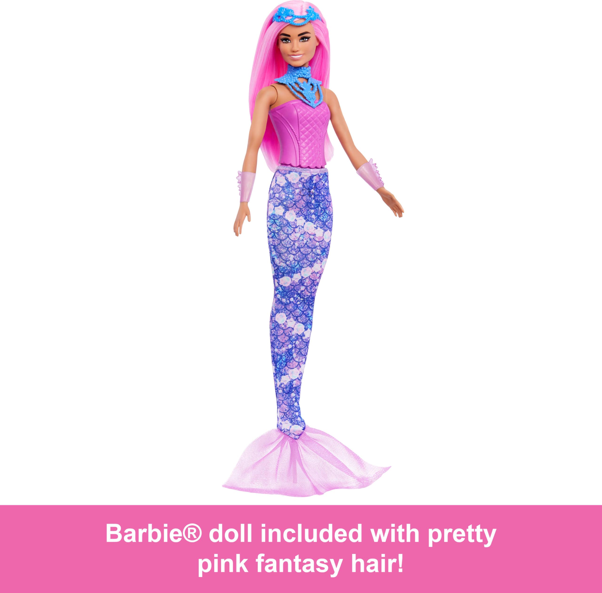 Barbie Advent Calendar with Doll & 24 Surprise Fantasy Accessories for Kids 3+ 5
