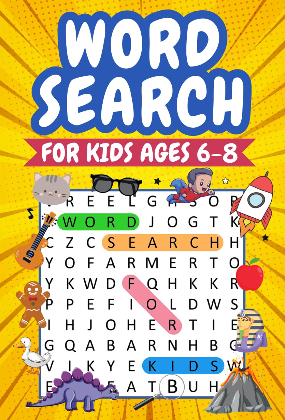 LogicKids Publishing Word Search for Kids Ages 6-8: 100 Themed Puzzles with Pictures