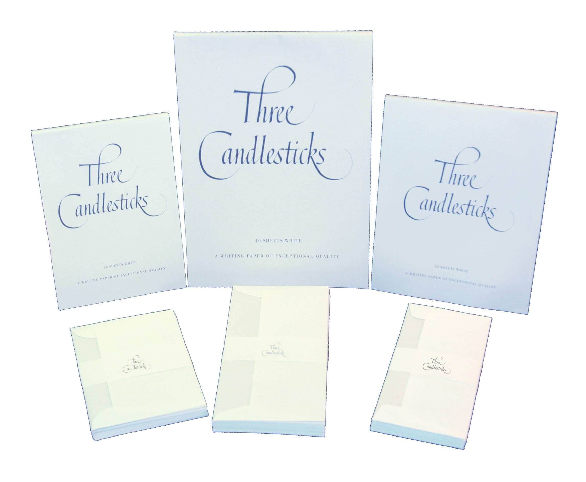 THREE CANDLESTICKS Luxury Tissue-Lined Envelopes for A5 Writing Pad | 20 Count | Cream | C6 (114 x 162mm) 3