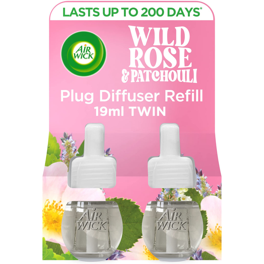 Airwick - Wild Rose and Patchouli Plug-in Diffuser Refill (2 x 19ml)