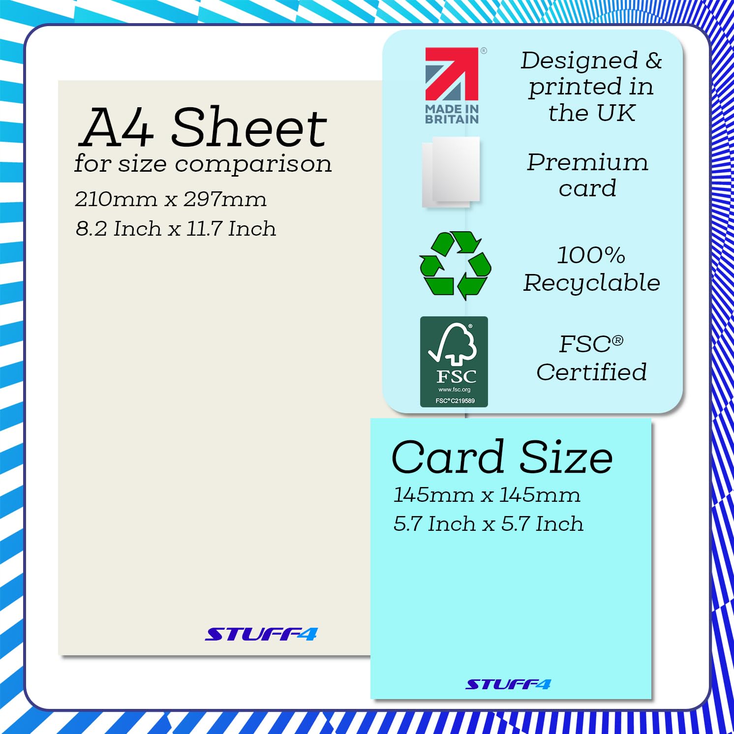 Stuff4 Wishing You All The Best Leaving Card for Colleagues | 145mm x 145mm | Blank Inside 6