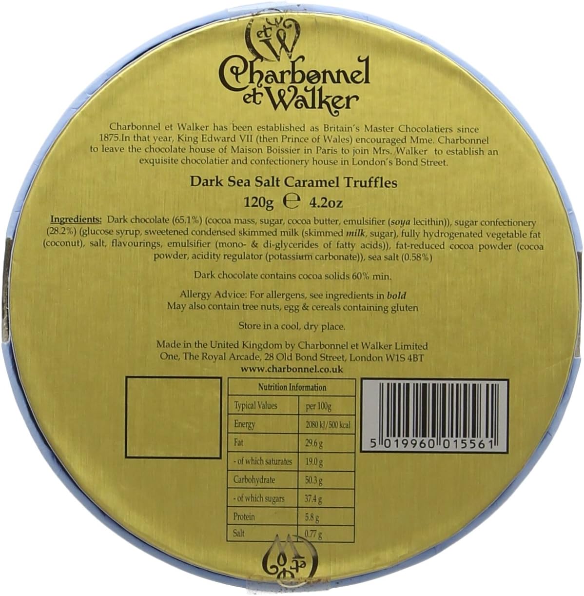 Charbonnel et Walker Dark Sea Salt Caramel Truffles 120 g 5