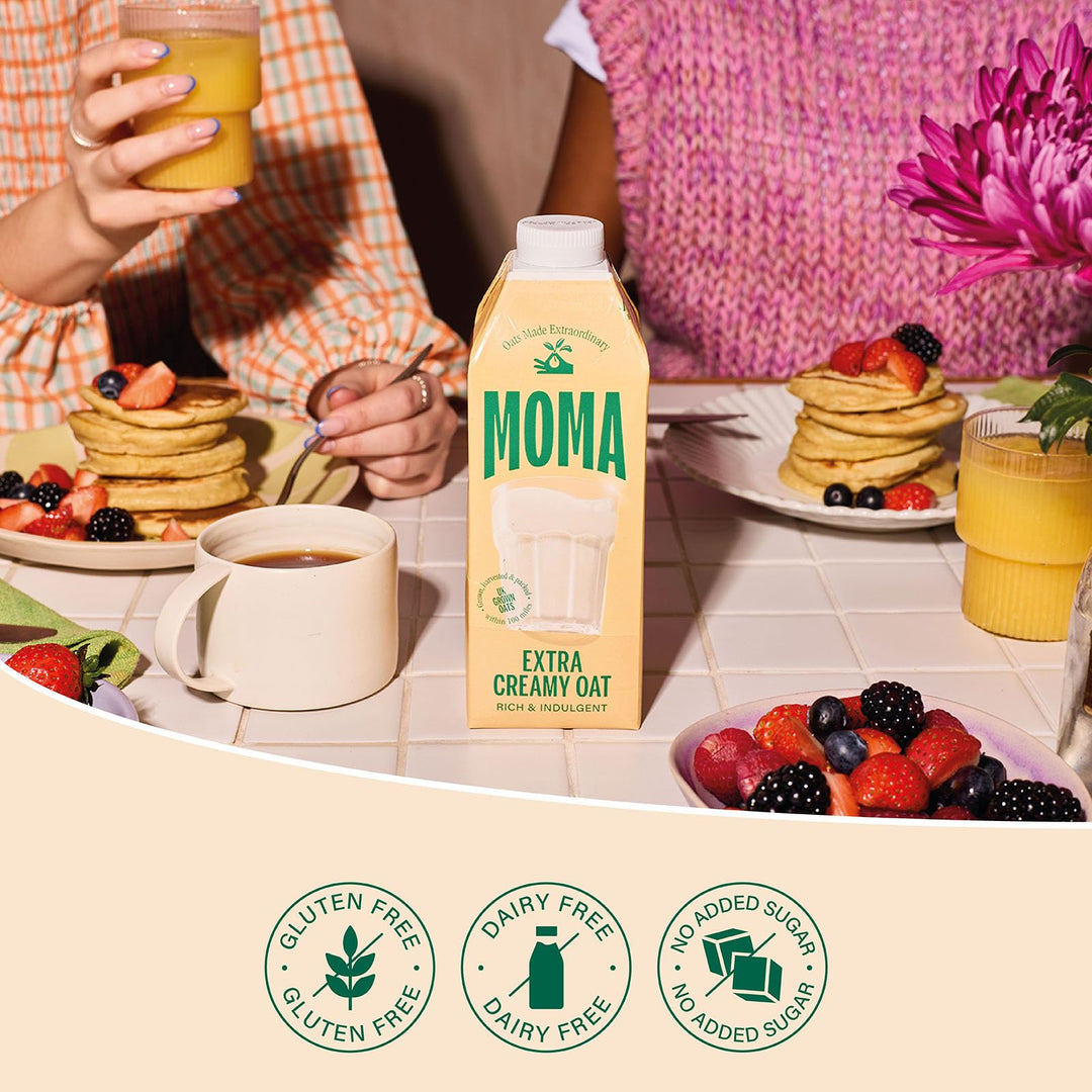 MOMA Extra Creamy Oat Drink - 750ml - 100% Plant-Based, Vegan, No Added Sugar