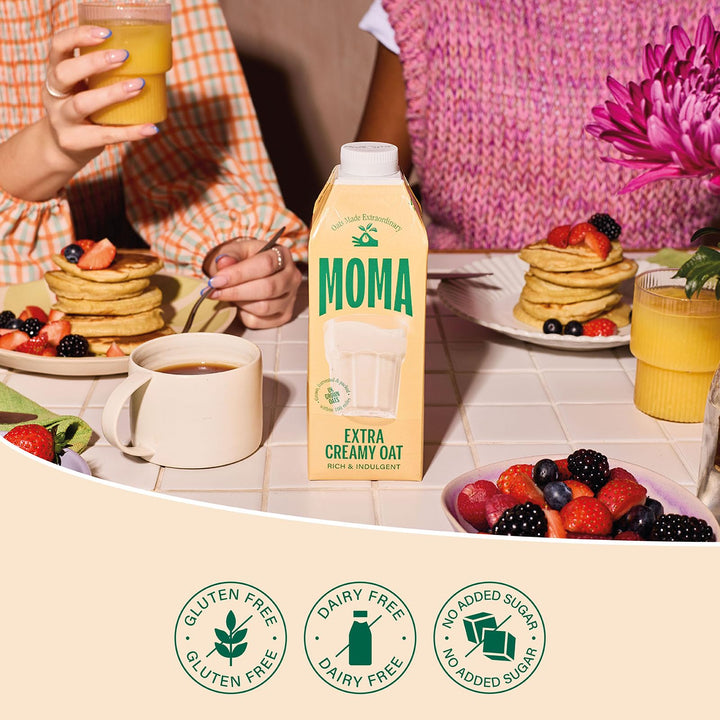 MOMA Extra Creamy Oat Drink - 750ml - 100% Plant-Based, Vegan, No Added Sugar
