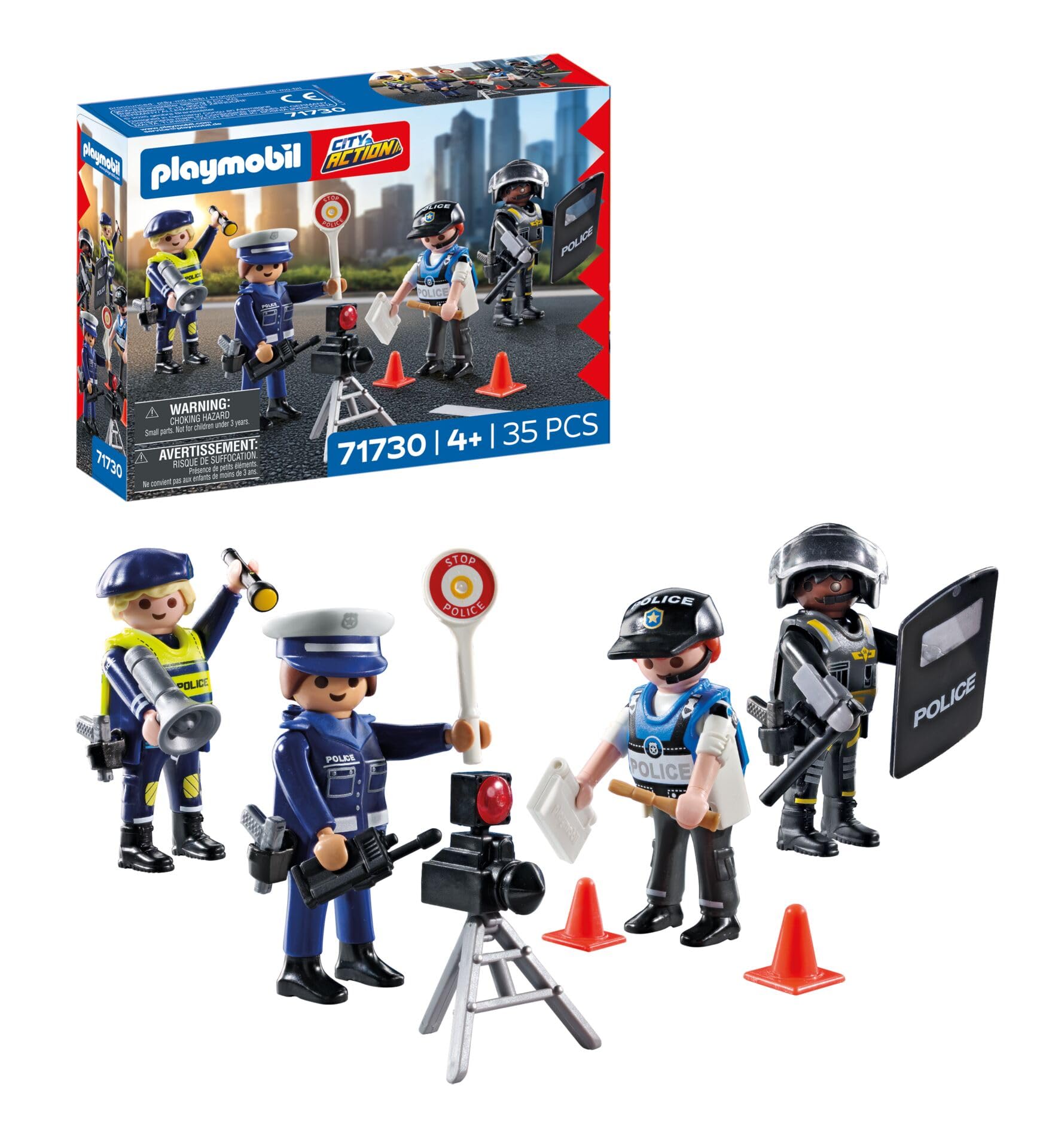 Playmobil Action Heroes Police Figure Set | Model 71730 | Ages 4+