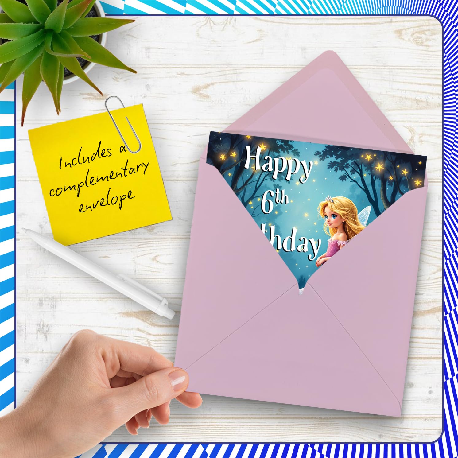 Stuff4 6th Birthday Card for Girls - Fairy Garden Design | 145mm x 145mm 5