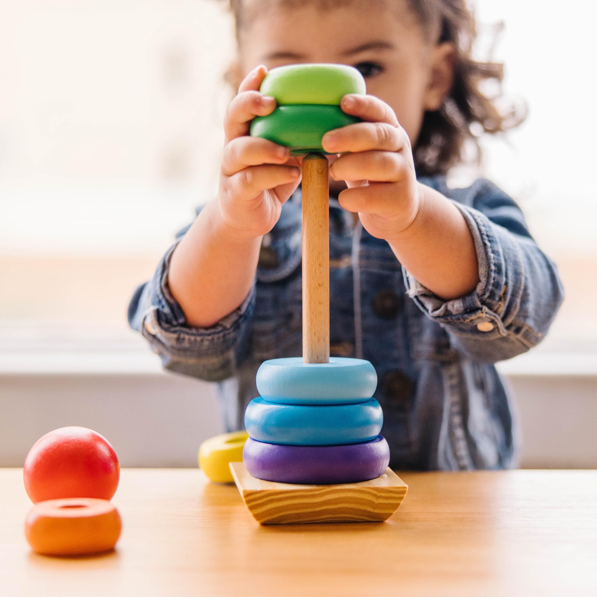 Melissa & Doug Rainbow Stacker - Educational Wooden Toy for Toddlers 18M+ 13