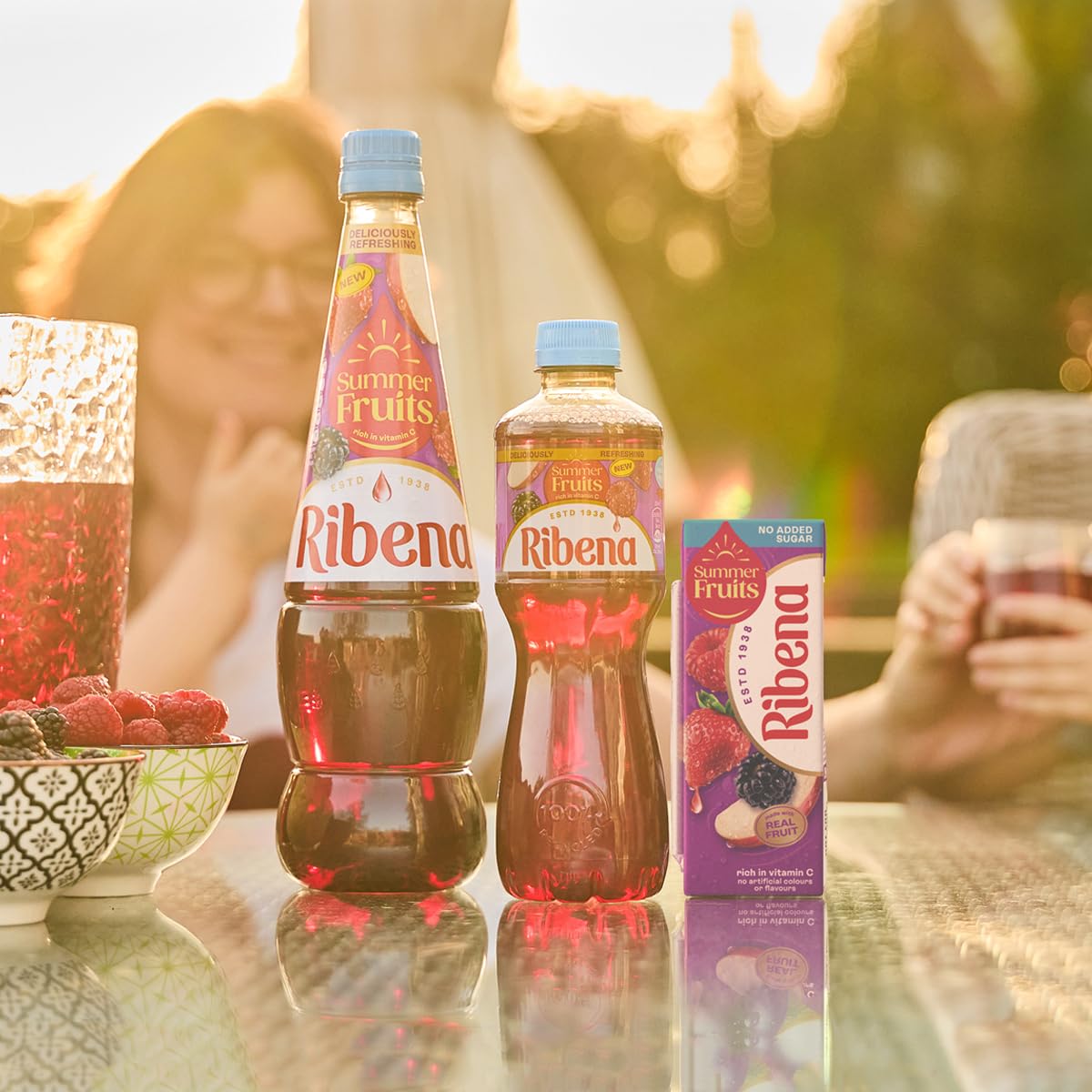 Ribena Summer Fruits Squash No Added Sugar - Real Fruit Juice, Rich in Vitamin C | 850ml 6