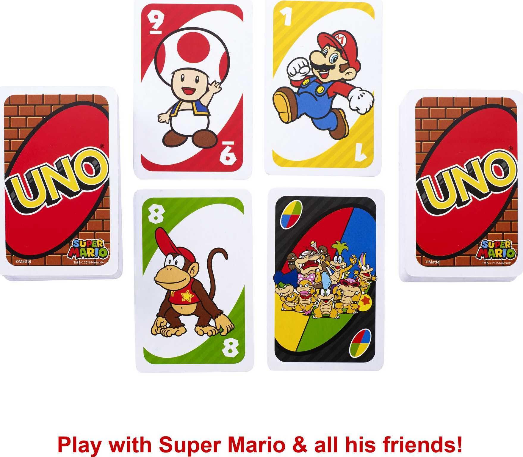 Juegos Mattel UNO Super Mario Card Game - Collectible Tin Edition, Ages 7+, 2-10 Players 4