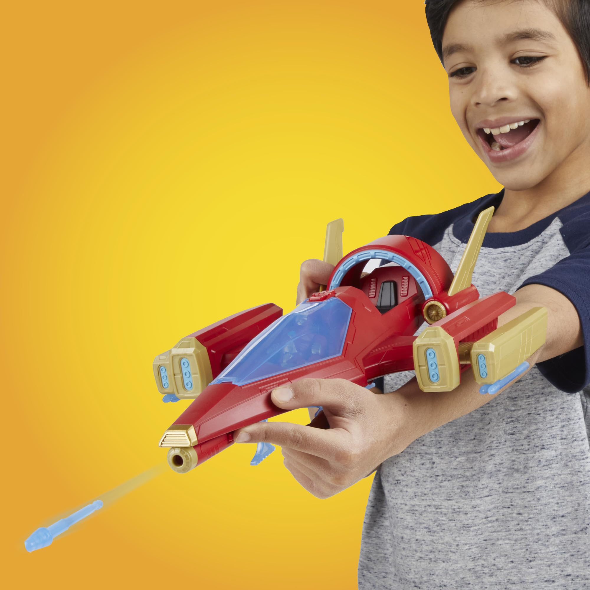 Hasbro Marvel Avengers Epic Hero Series Iron Man Repulsor Blast Battle Jet | 4-inch Figure 3