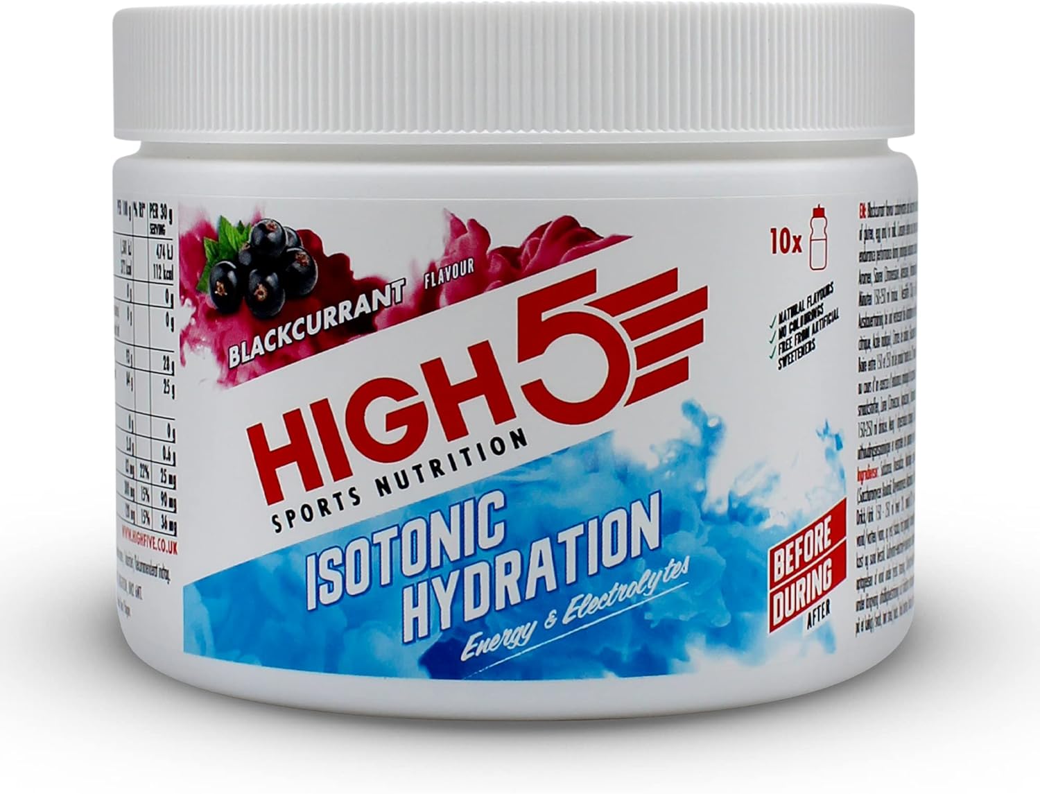 HIGH5 Isotonic Hydration Energy Drink Powder | Electrolyte & Carbohydrate Mix with Postbiotics | 28g Carbs, Tropical & Blackcurrant