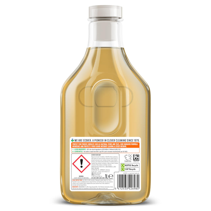 Ecover Orange & Lemon Floor Soap, Multi-Surface Cleaner for Natural Stone & Tiles