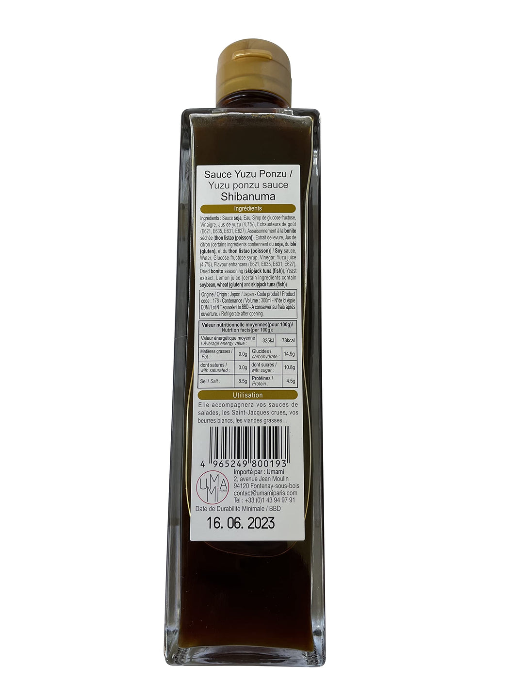 Shibanuma - Yuzu Katsuo Ponzu Soy Sauce (300ml)