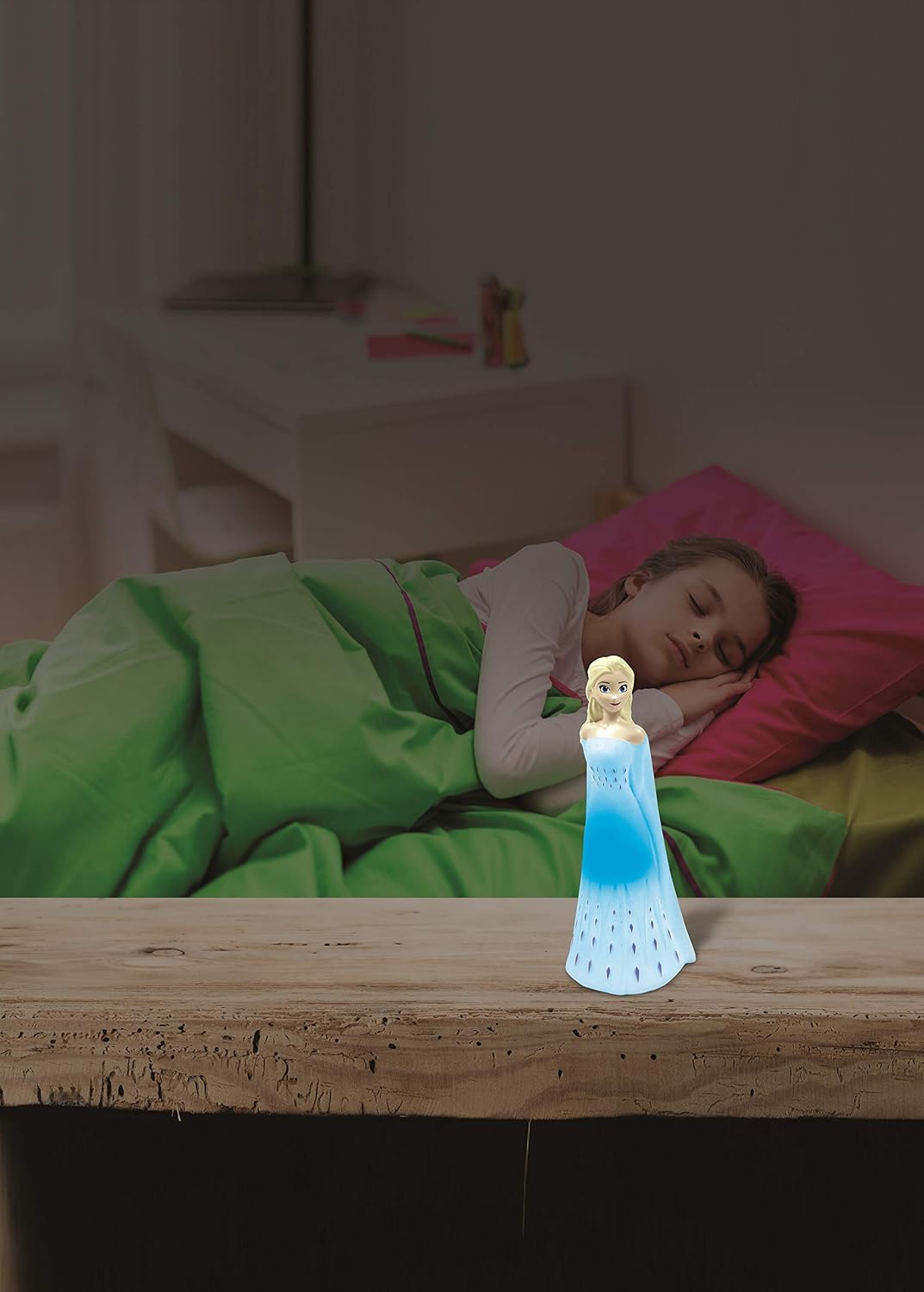LEXIBOOK NLJ01FZ1 Frozen 2-Color Nightlight for Kids, LED Color-Changing Night Light with Elsa Design 8