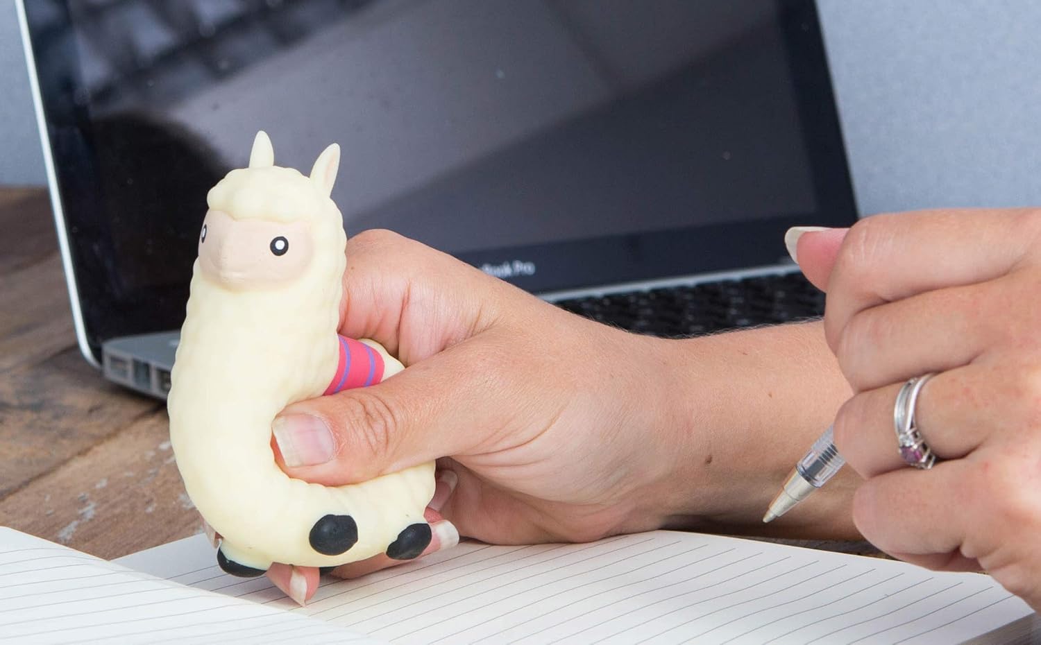 Calma Llama Fun Stress Relief Squeeze Toy | Multicoloured Silicone Fidget for Anxiety | Office Desk Accessory & Gift 4
