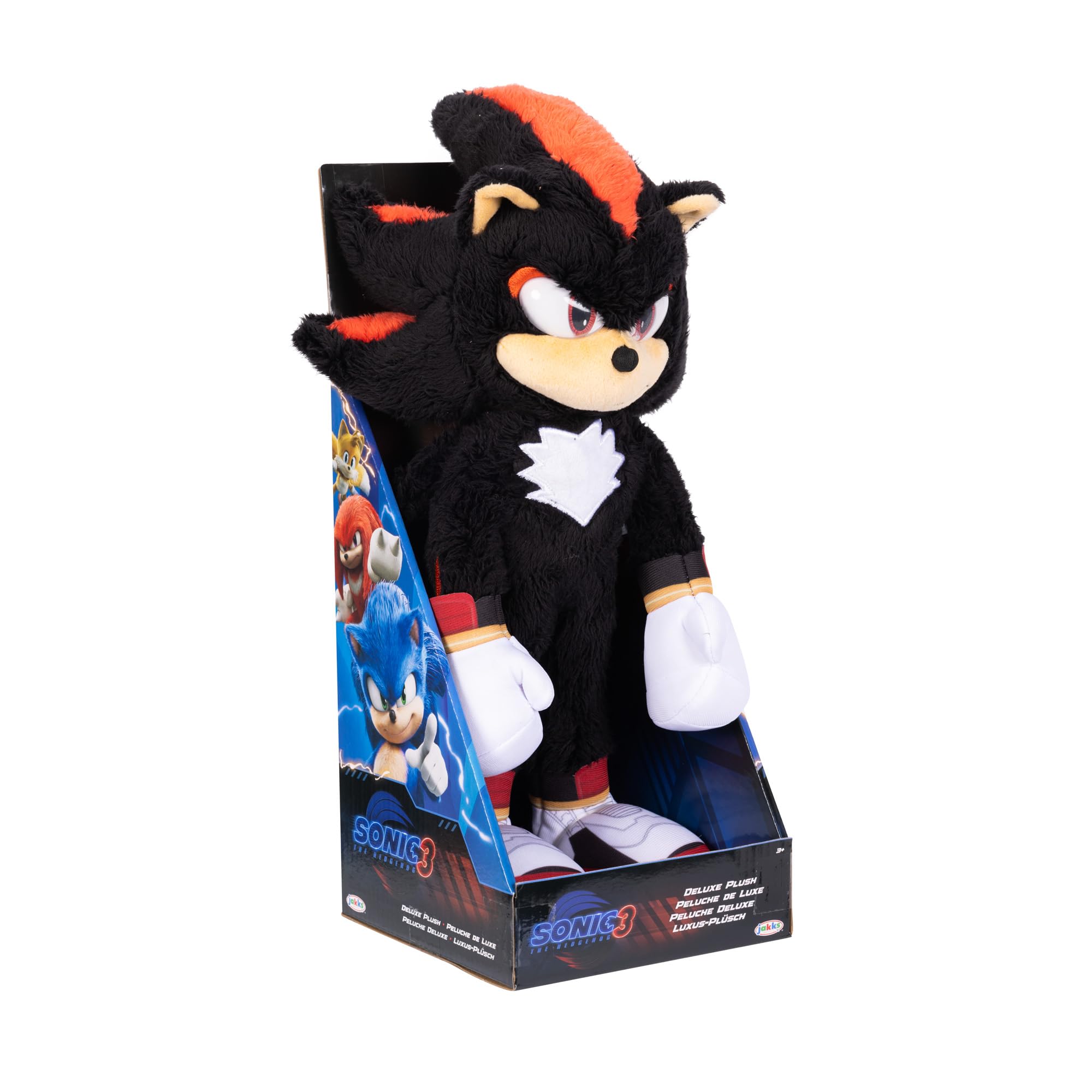 Sonic 3 Movie Shadow Deluxe Plush by Jakks Pacific - 35 cm Tall | Ages 3+