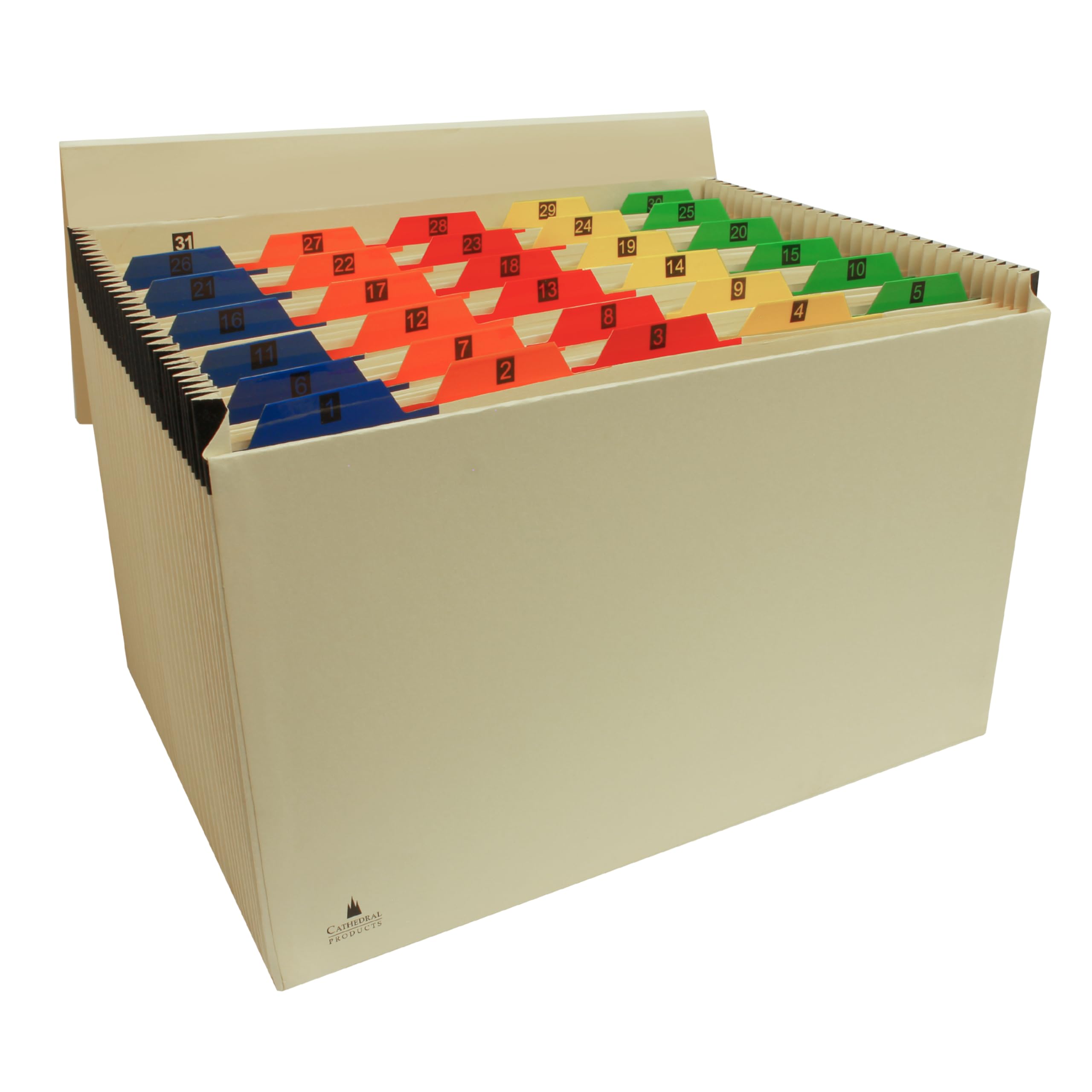 Cathedral Products 31 Pocket Expanding File - Numbered Tabs 1-31 | A4 & Foolscap Compatible 5