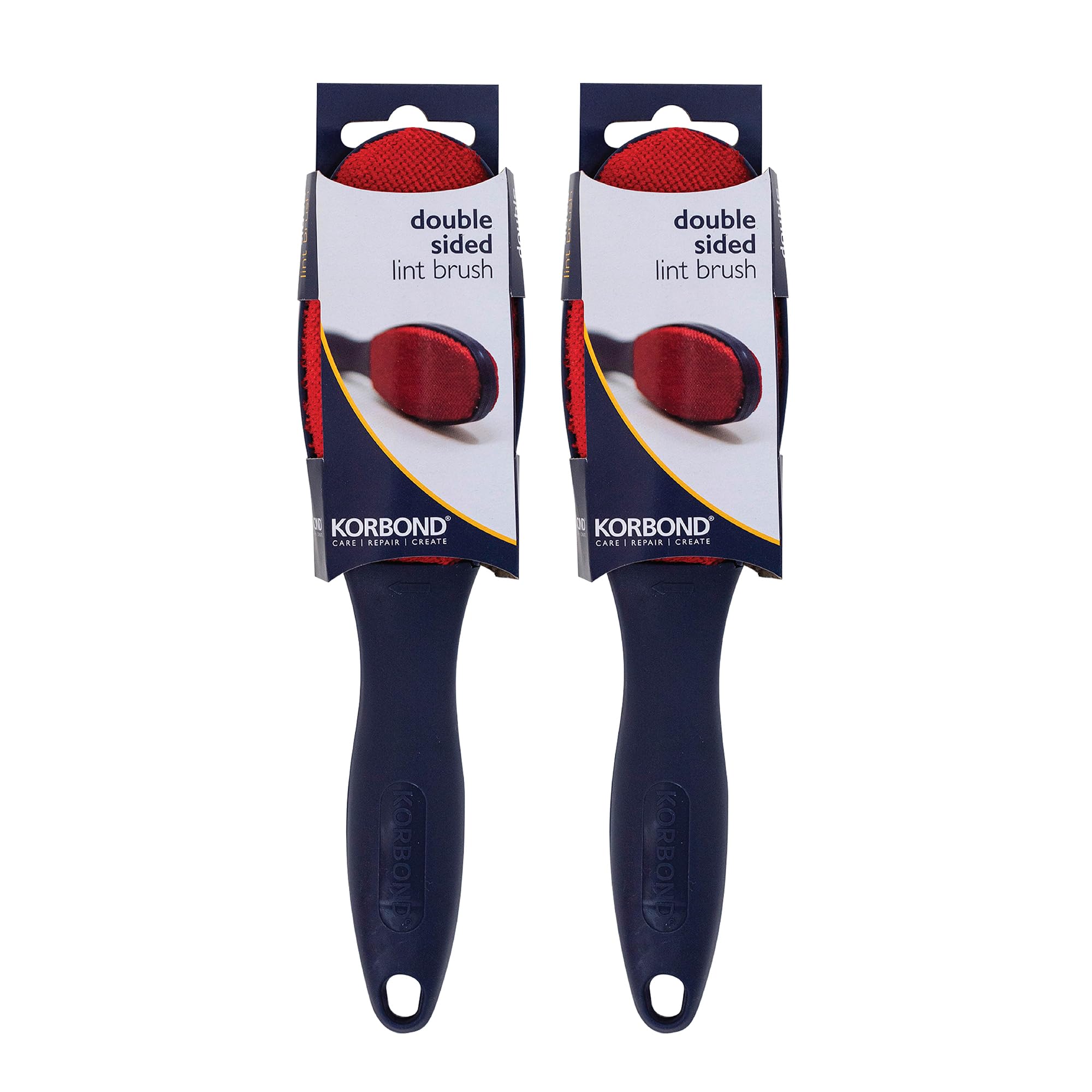 KORBOND Double Sided Lint Remover Brush - Pack of 2 | Reusable | Blue 1