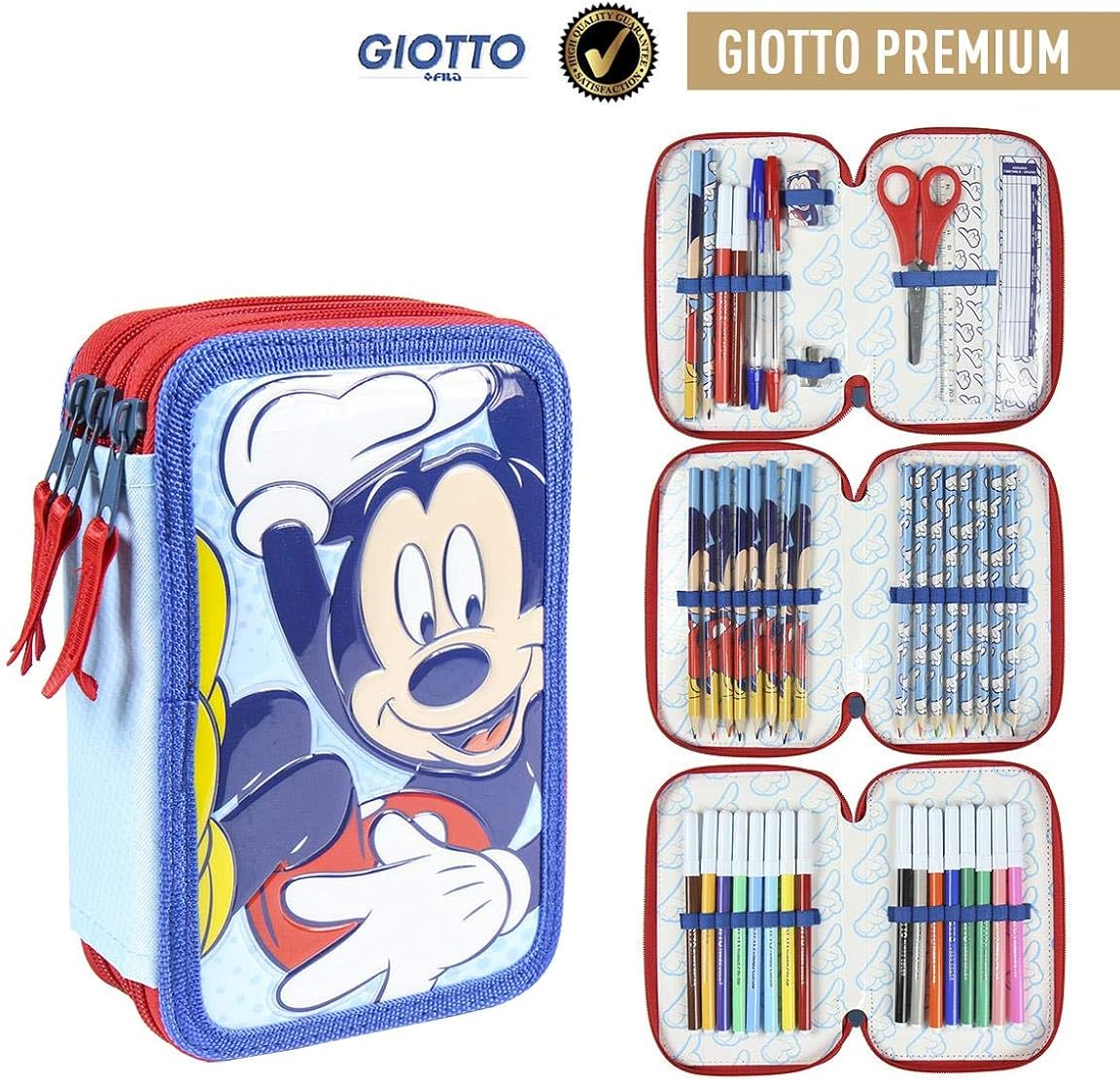 Cerdá Mickey Mouse Triple Compartment Pencil Case (CRD-2100003041) 3