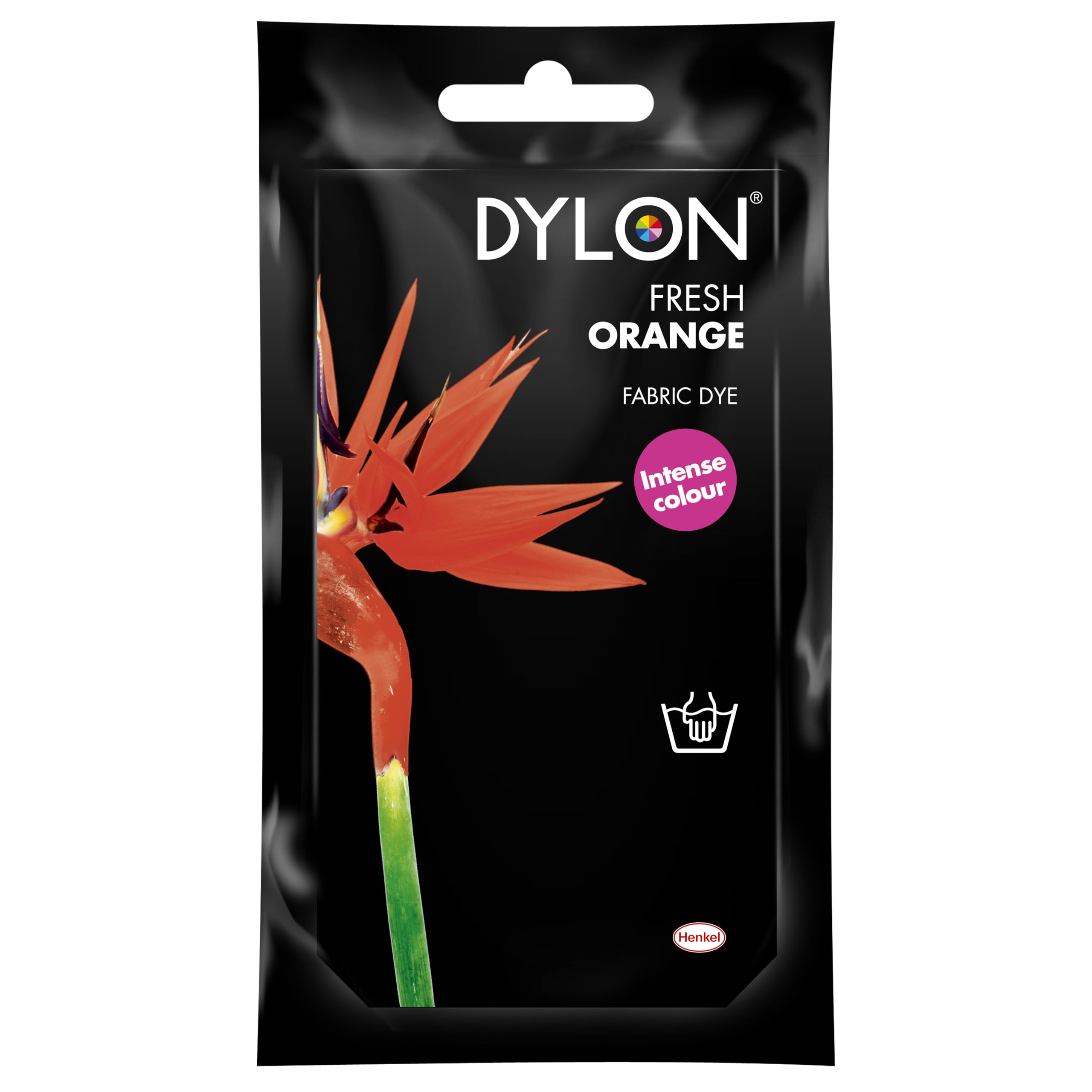 Dylon Hand Dye – Stofffarbstoffbeutel für Kleidung und Heimtextilien, 50 g, Frisches Orange