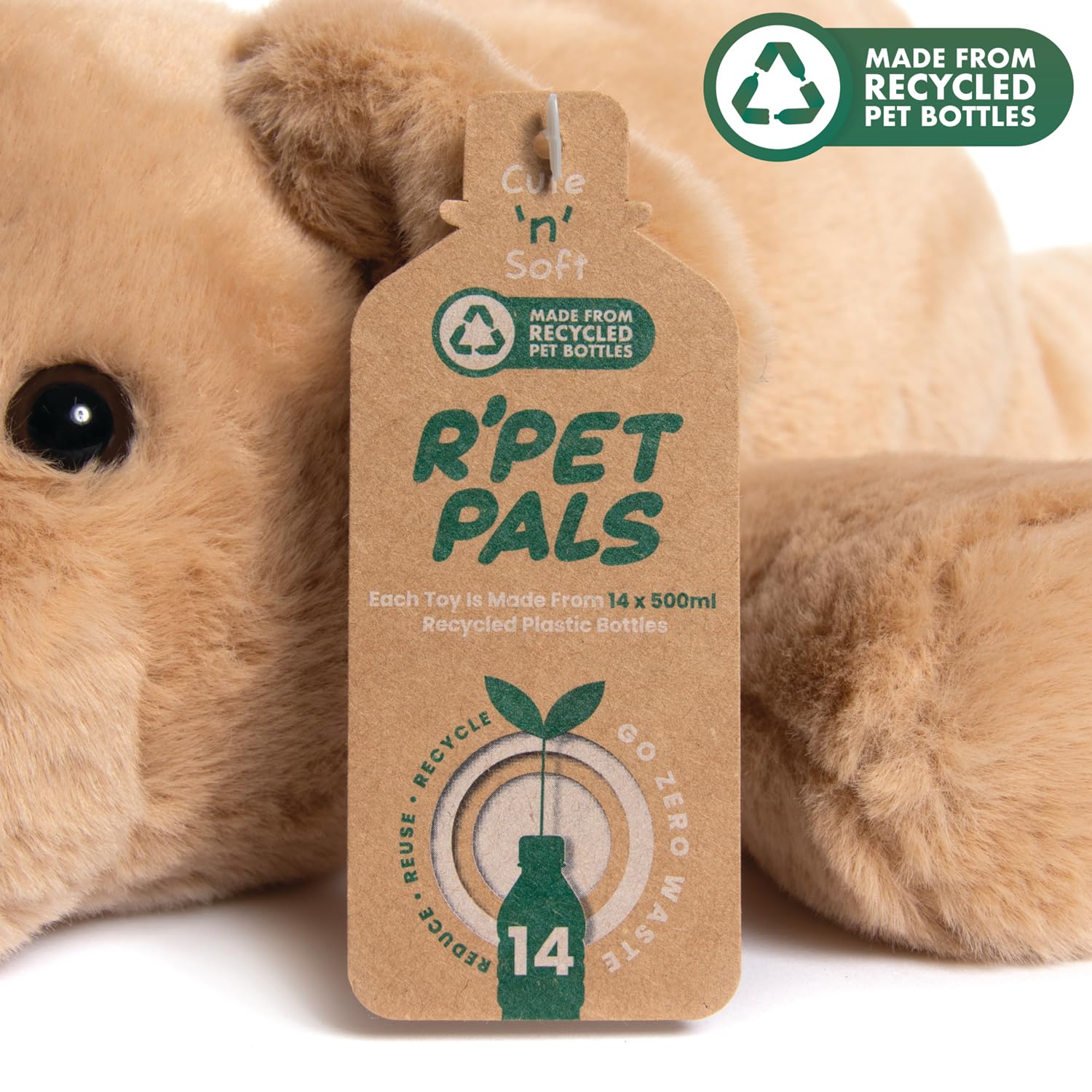 Lesser & Pavey RPET Pals Muttley Laying Dog Teddy for Kids 0-6 Years 8