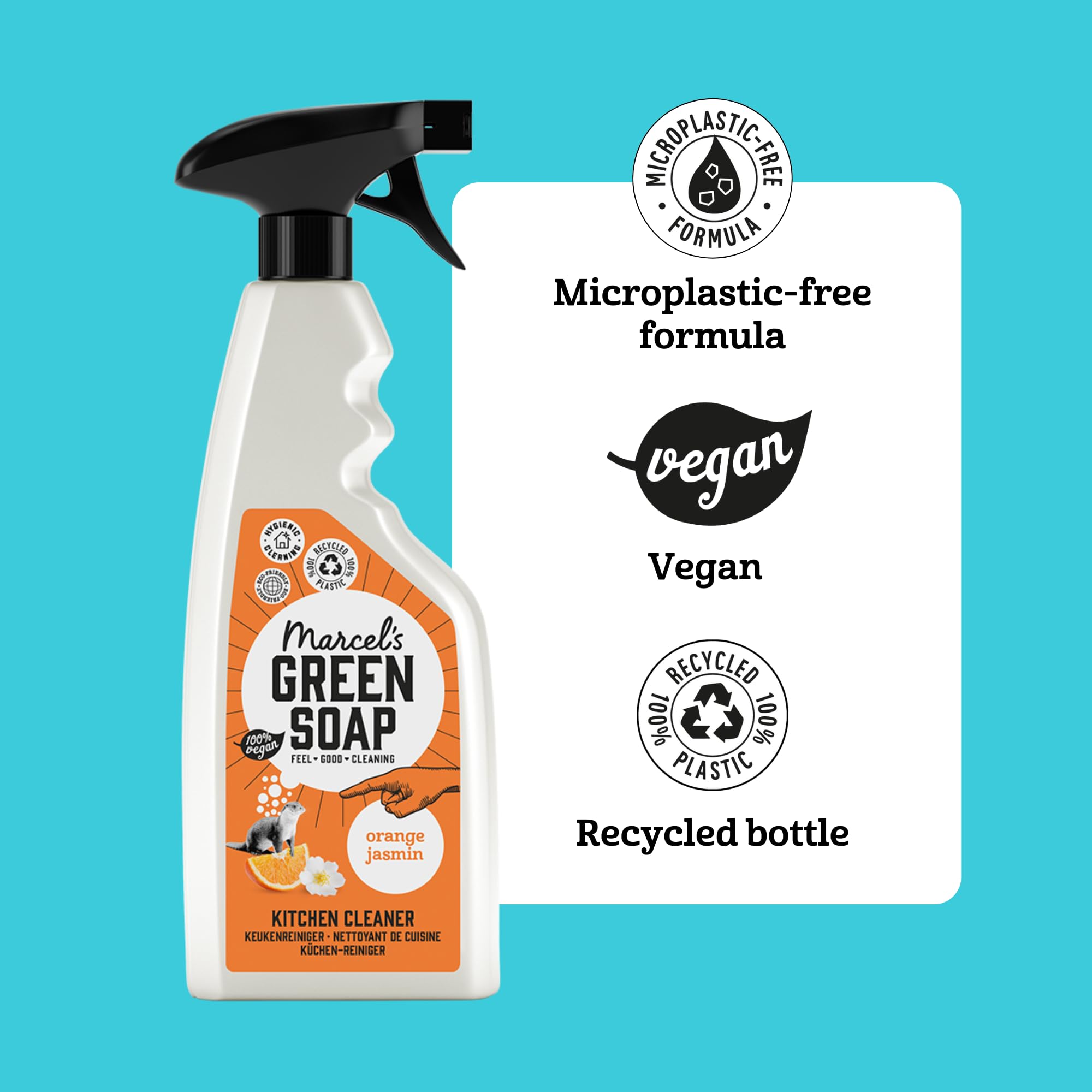 Marcel's Green Soap Kitchen Cleaner Spray - Degreasing | Orange & Jasmine Scent | 500 ml 3
