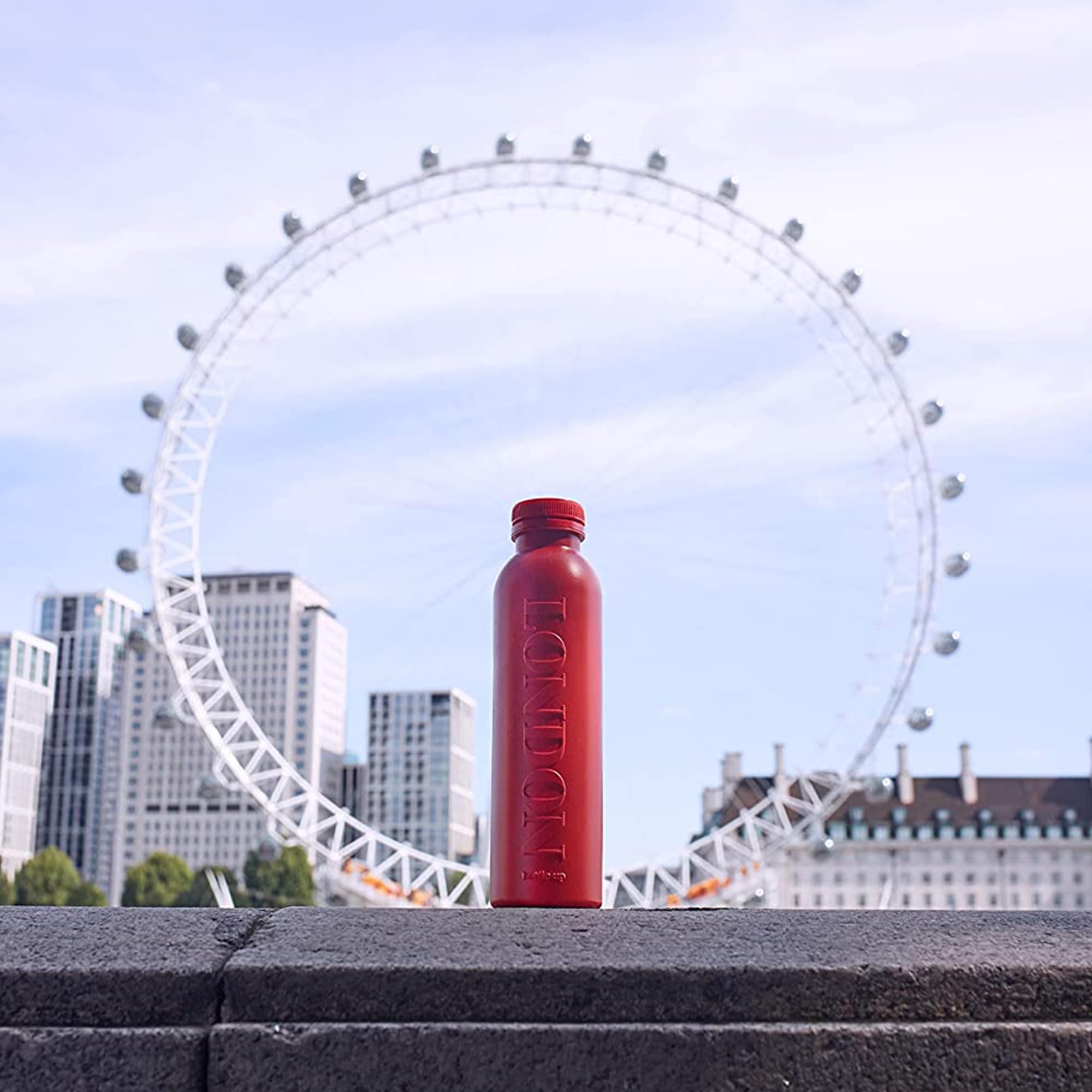 Bottle Up Reusable BPA Free Water Bottle 500ml – London Red, Prefilled with Pure Still Spring Water 6