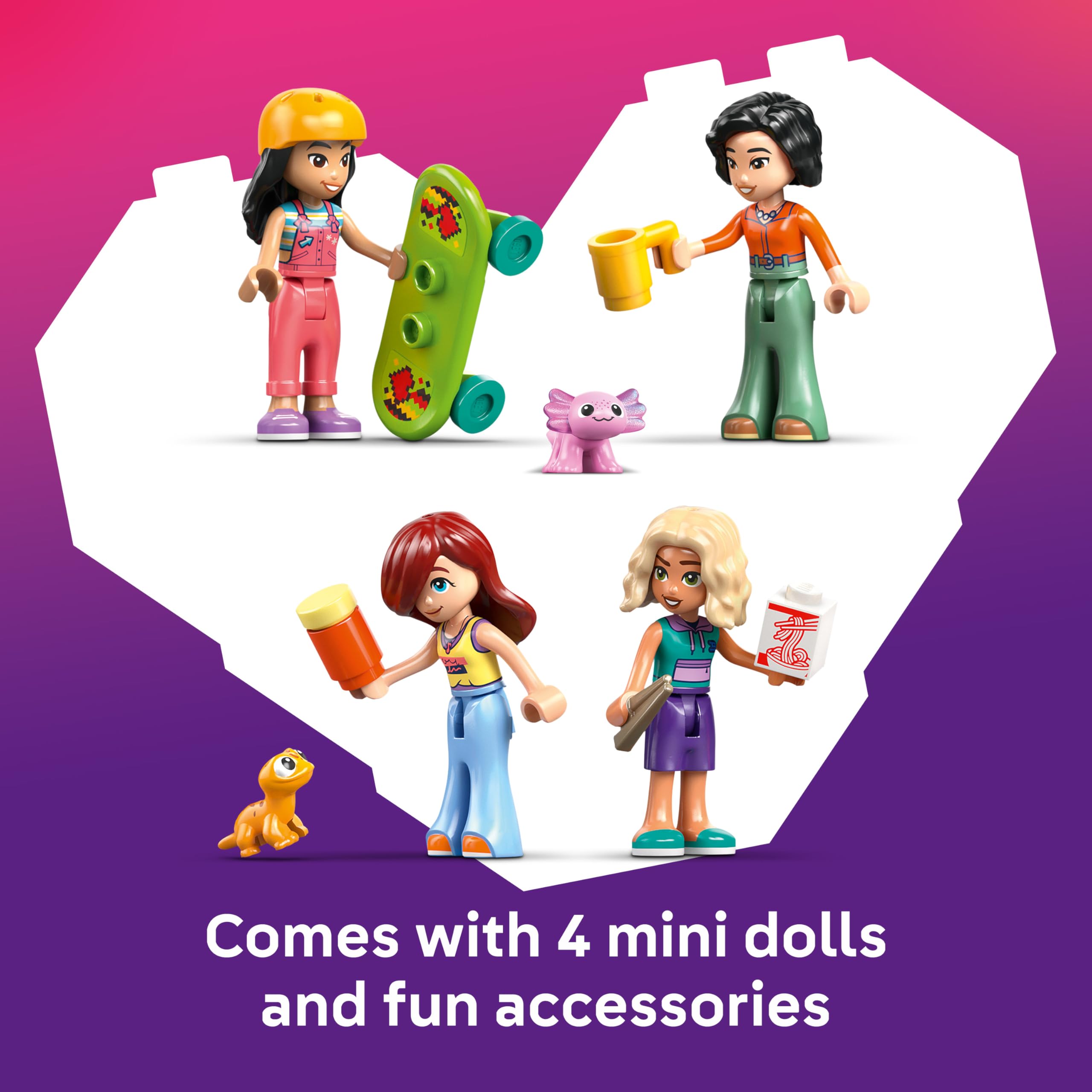 LEGO Friends Liann's Family House Toy Set 42687 | 4 Minidolls, 2 Animals | Ages 7+ 5