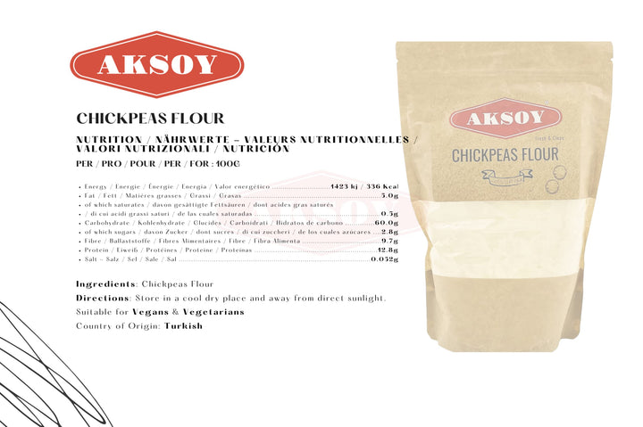 Aksoy Chickpeas Flour 1150gr | High Protein, Gluten-Free Baking & Cooking Flour