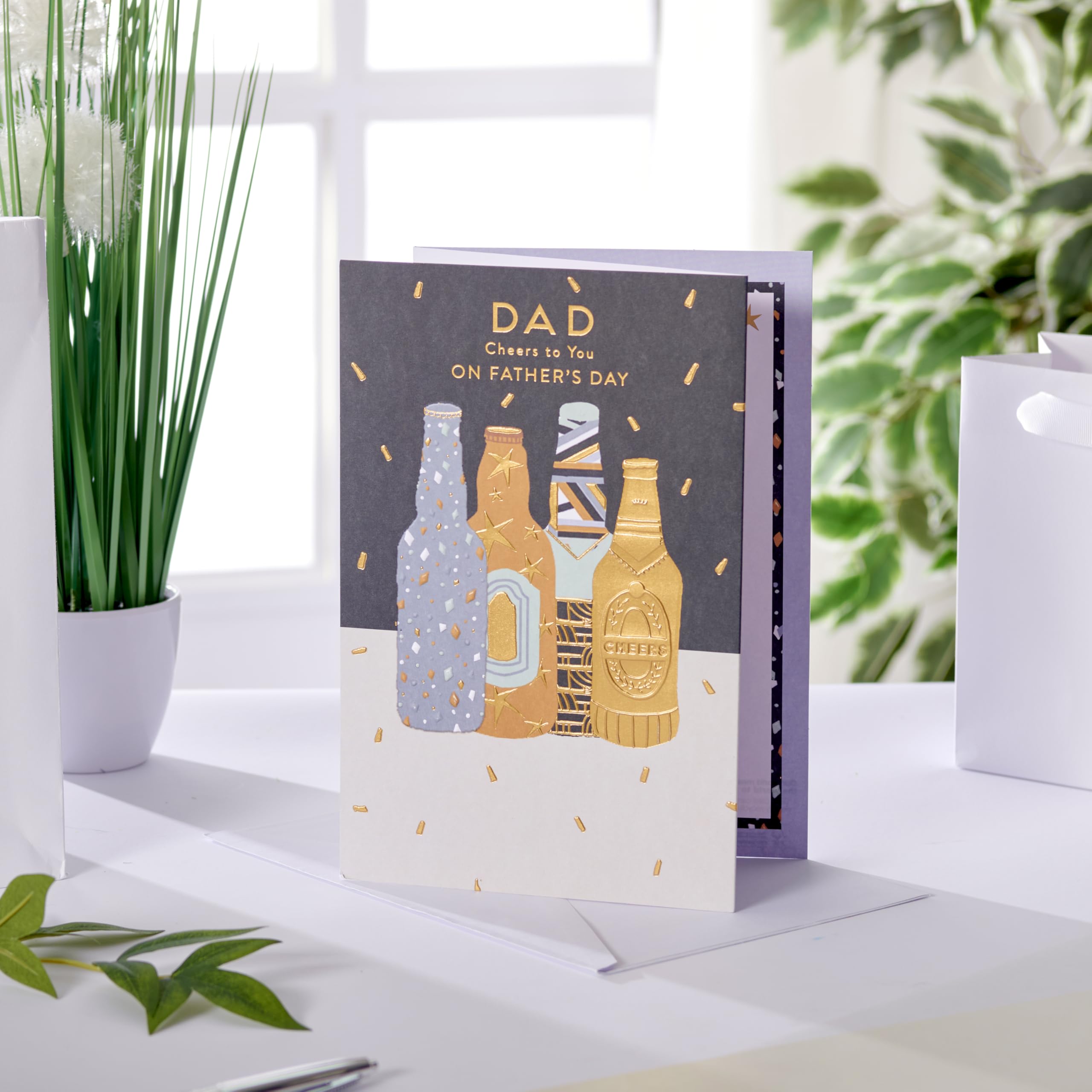 UK Greetings Father's Day Card for Dad, Grandad, Husband | Bottle Design | 14.9 x 22.9 cm 3