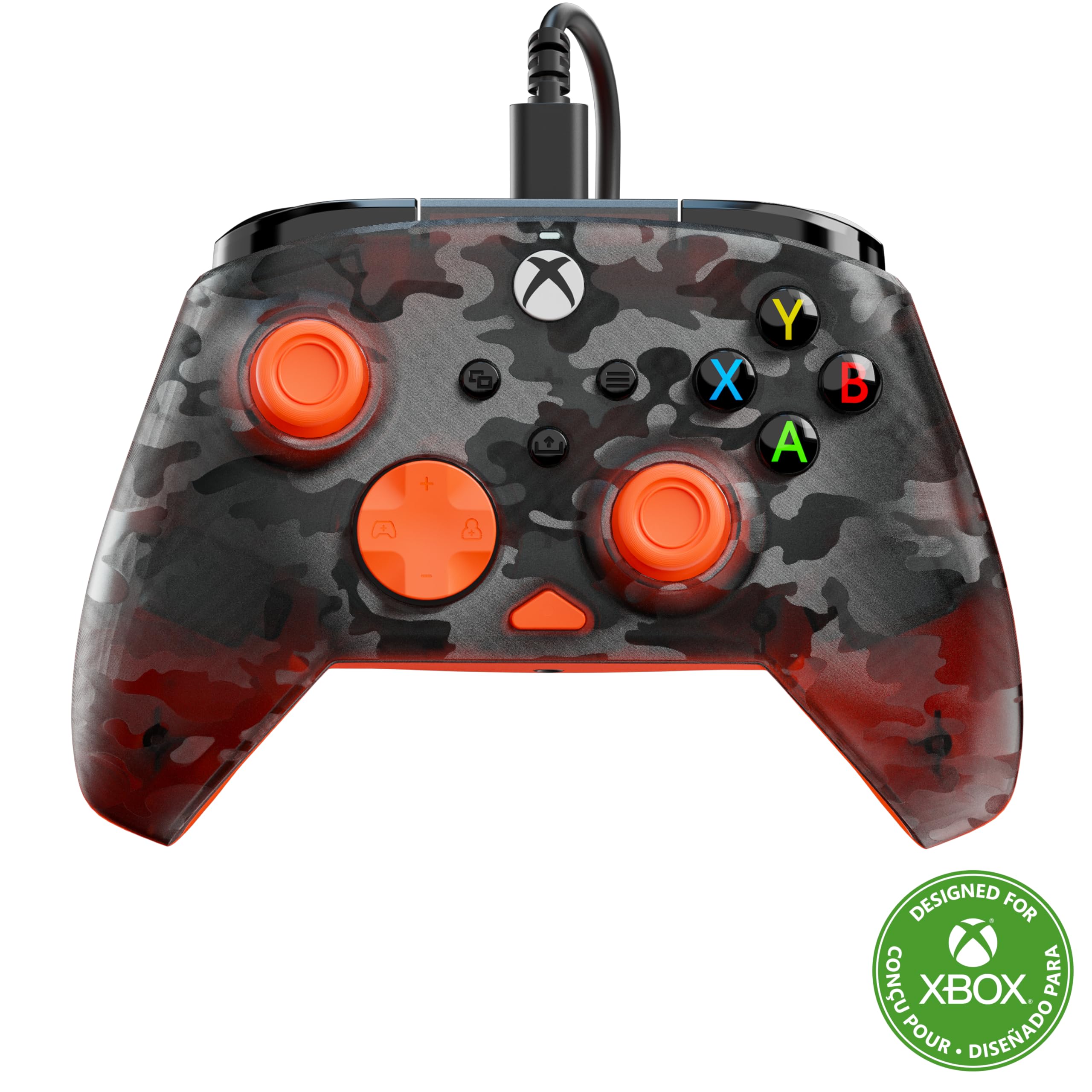 Turtle Beach Rematch Core Orange and Ghost Black Camo Wired Gaming Controll