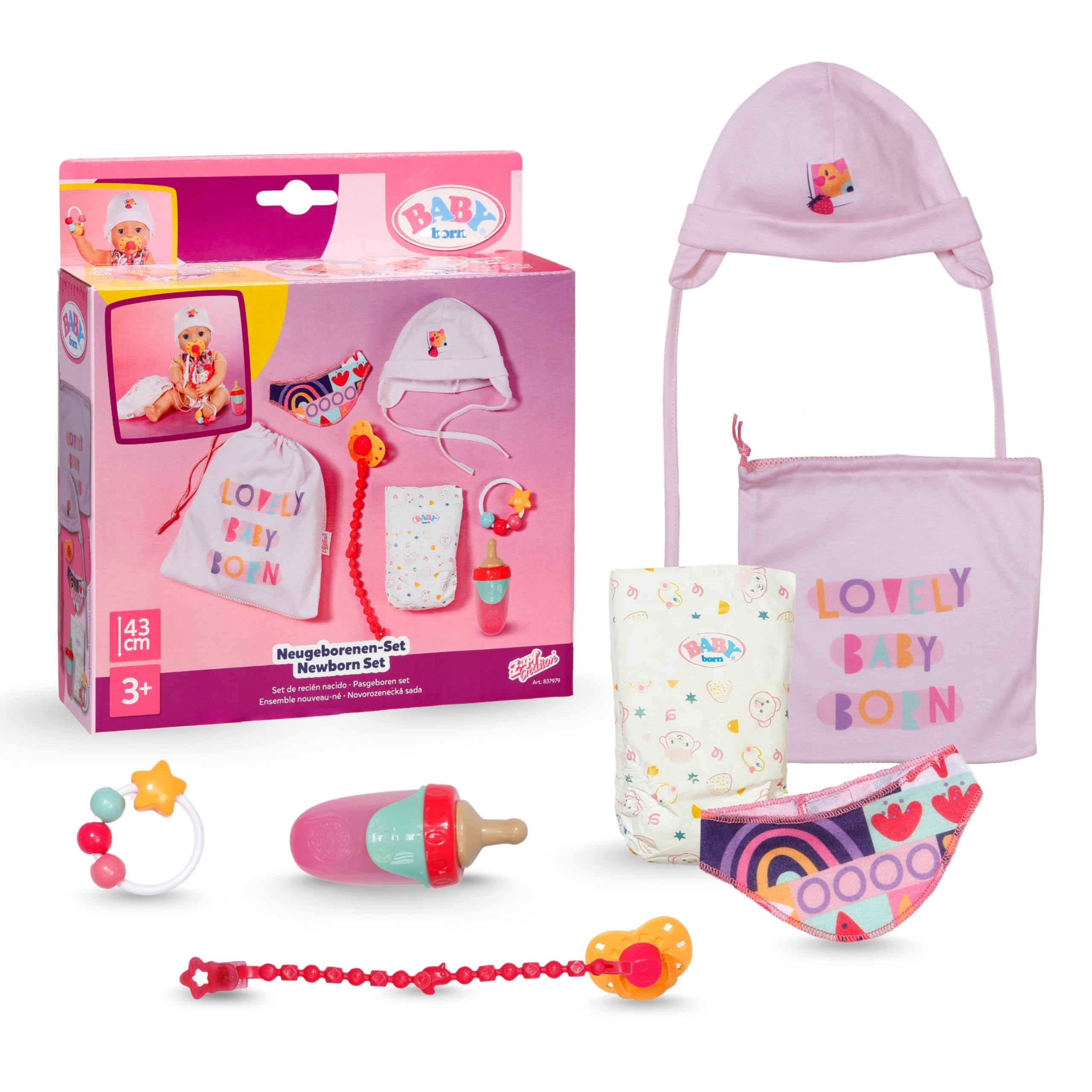 BABY born Newborn Set with Accessories for 43 cm Dolls | Magic Dummy Function | Polyester 1