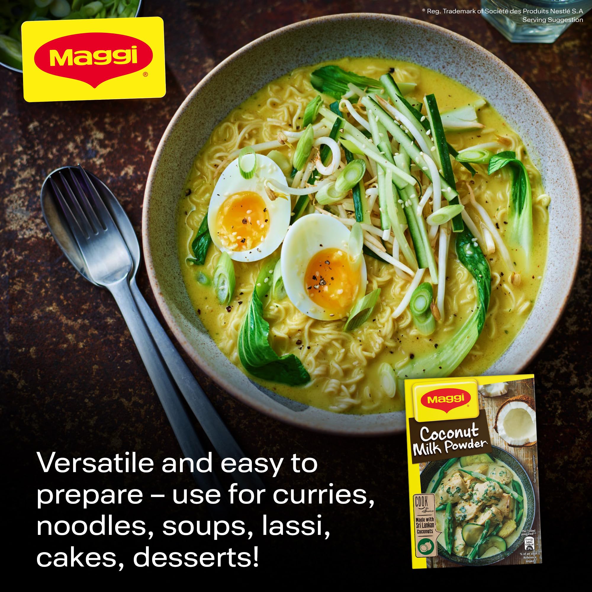 MAGGI Coconut Milk Powder Mix - Tropical Taste, No Artificial Additives, 150g 5