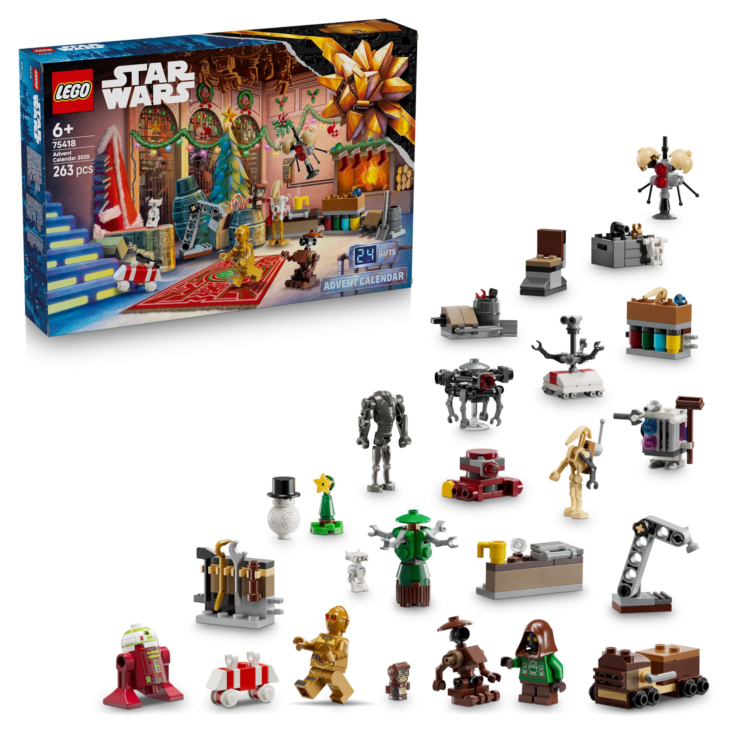 LEGO Star Wars Adventskalender 2025 – 263-teiliges Bauset für Kinder ab 6 Jahren