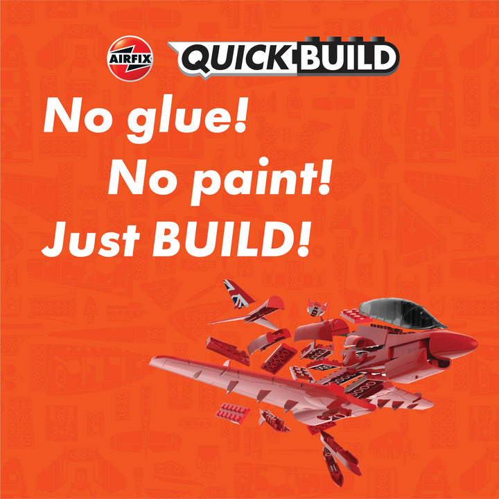 Airfix QUICKBUILD Red Arrows Hawk Model Kit J6018 - Snap-Together Aircraft Model for Kids 6+