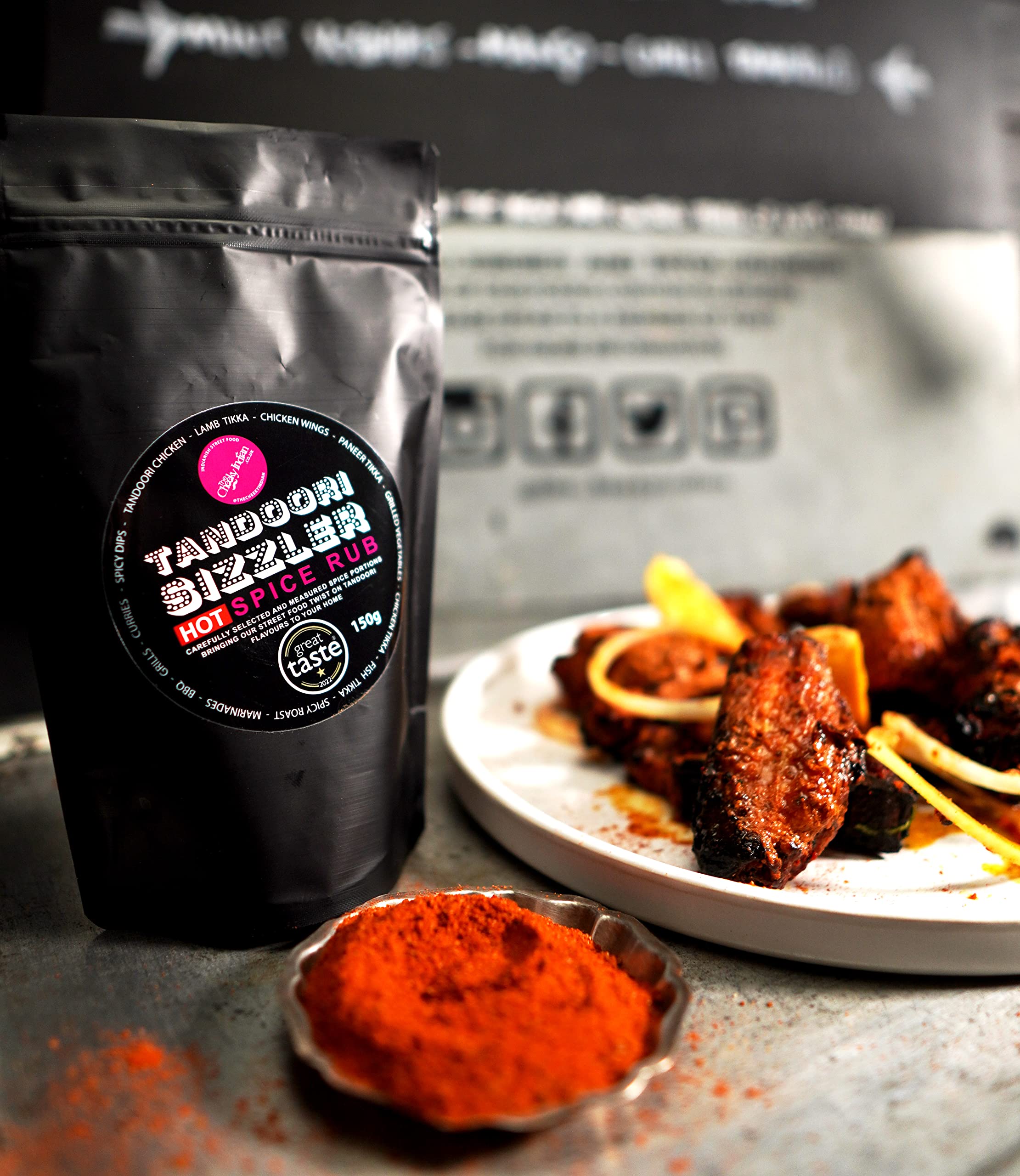 THE CHEEKY INDIAN - Tandoori Sizzler Hot Spice Rub 150g 5