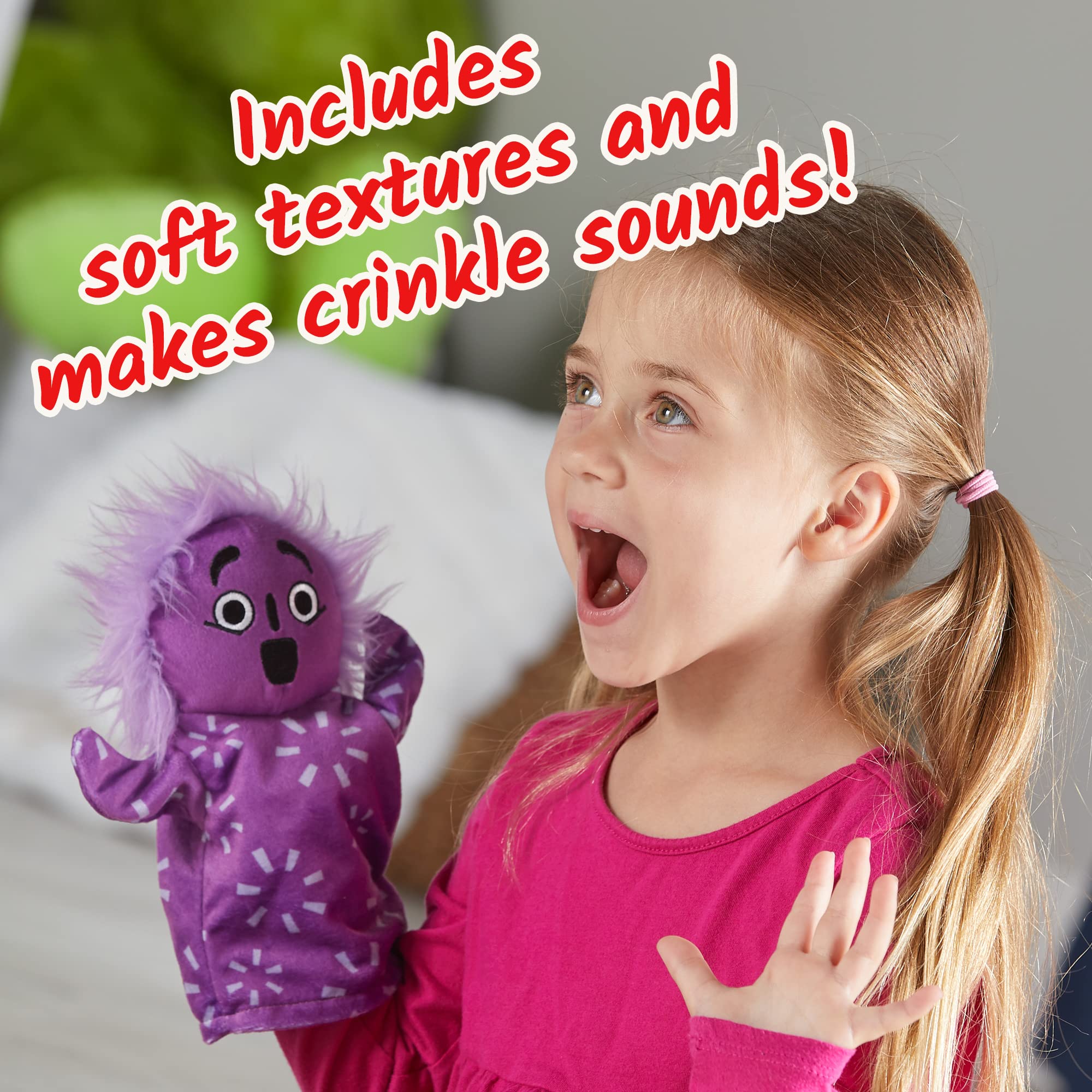 hand2mind Feelings Family Hand Puppets Set - Social Emotional Learning | 5 Pieces | Fabric 7