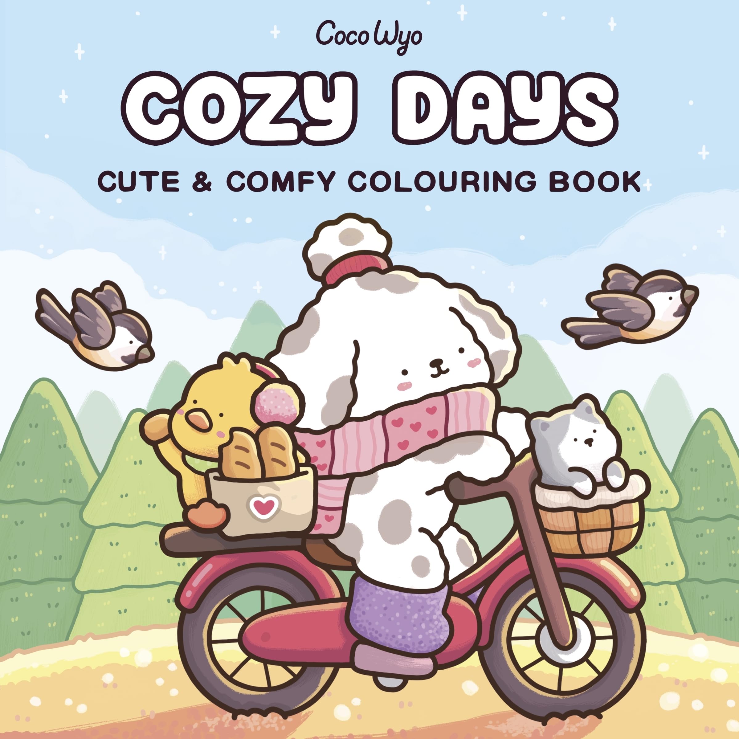 Penguin Cozy Days Colouring Book by Coco Wyo | 45 Illustrations | Paperback 1
