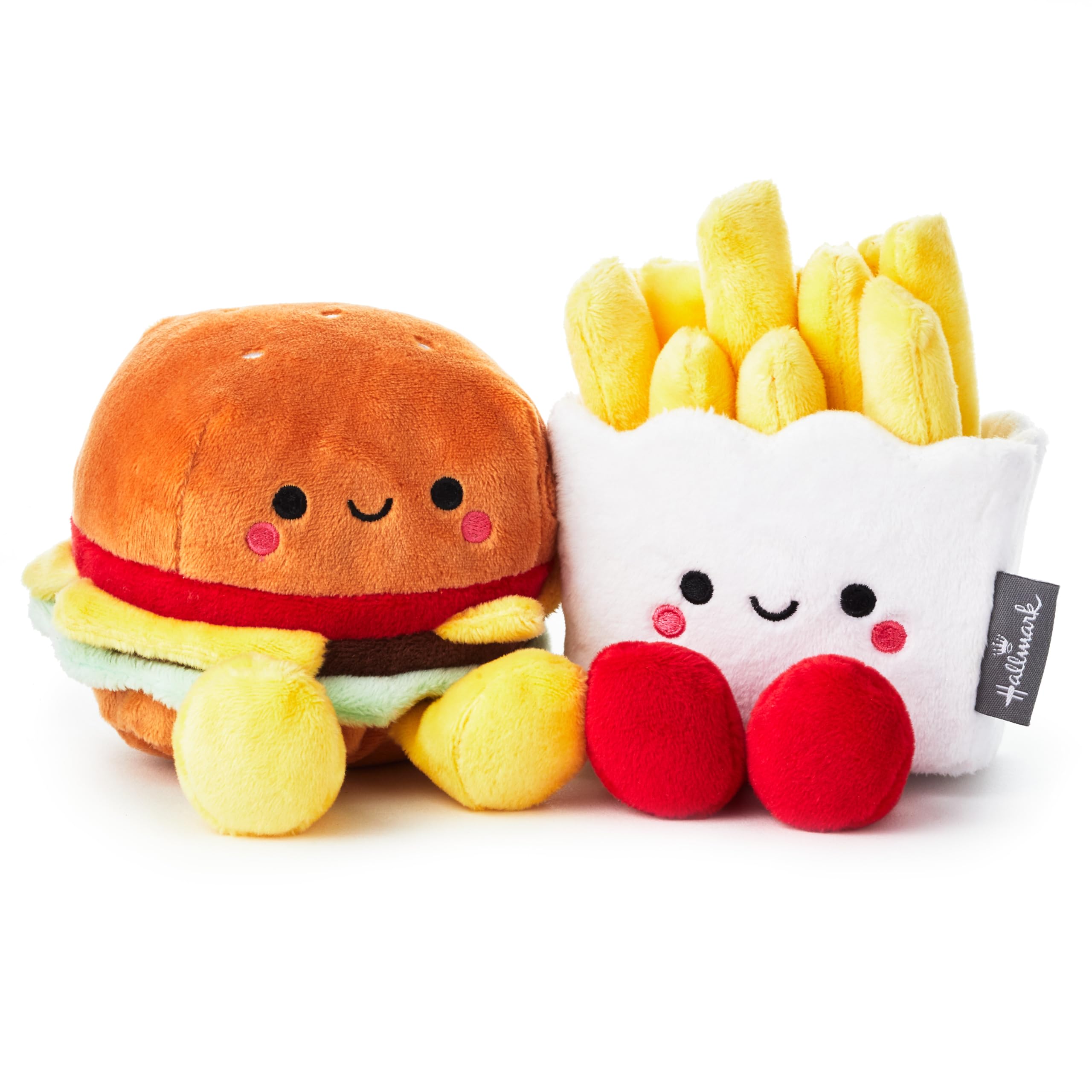 Hallmark Better Together Burger and Fries Pair Soft Toy Gift Set | 2 Pieces | Ages 1 Month+ | Polyester