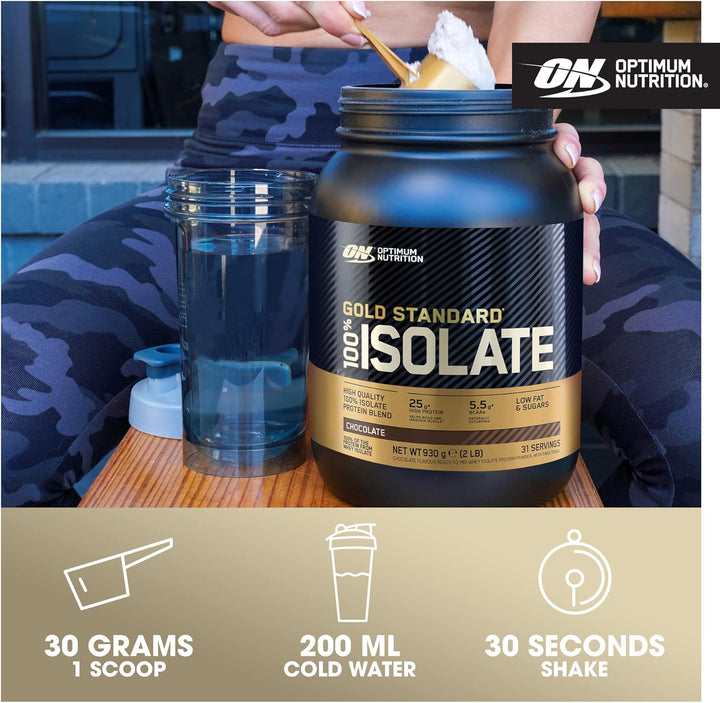 Optimum Nutrition Gold Standard 100% Isolate Whey Protein Powder - High-Protein Fitness Support
