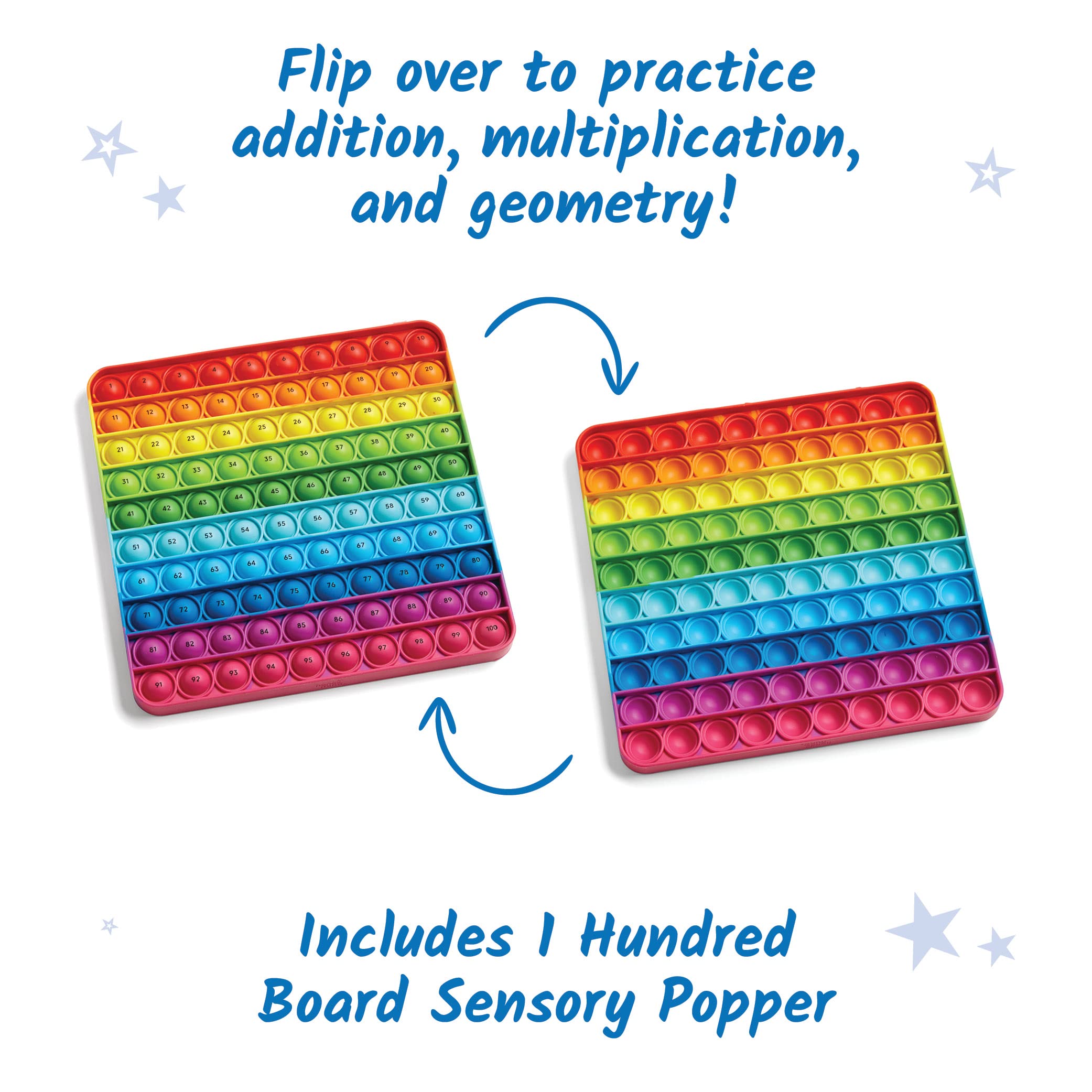 Learning Resources Hunderterbrett, sensorischer Blasenknaller – pädagogisches Mathematikspielzeug für Kinder ab 3 Jahren