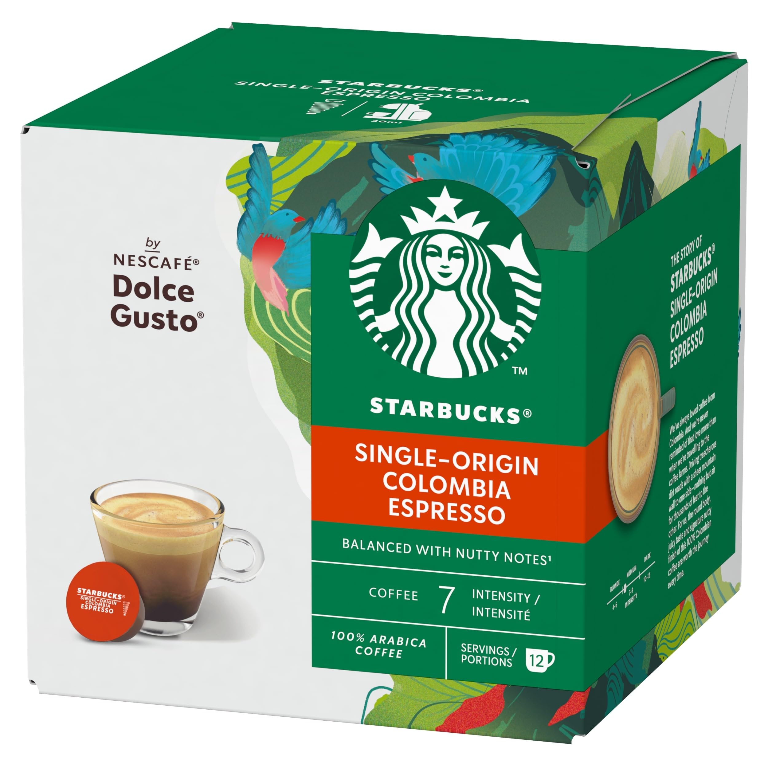STARBUCKS Colombia Medium Roast Espresso Coffee Pods for NESCAFÉ Dolce Gusto | 72 Capsules (6 x 12) 3